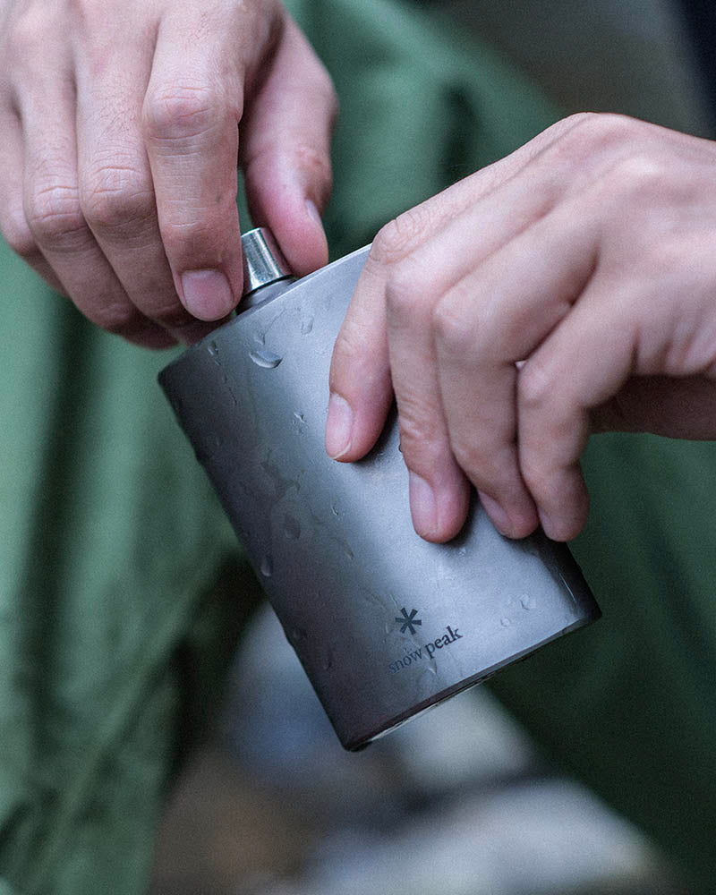 Premium Titanium Flask - Lightweight, Durable & Leak-Proof Metal Flask for Whiskey, Vodka & Liquor - Perfect for Outdoor Adventures, Camping, Hiking & Travel