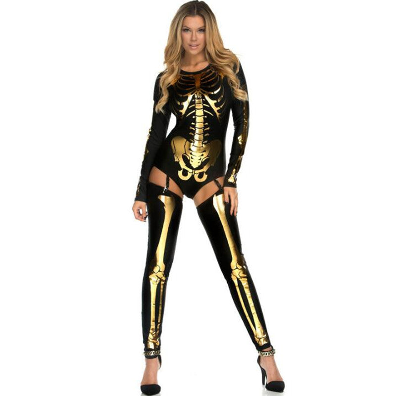Halloween Cosplay Costume - Skull Zombie Uniform for Adults | Scary Horror Party Outfit for Halloween Night & Cosplay Events