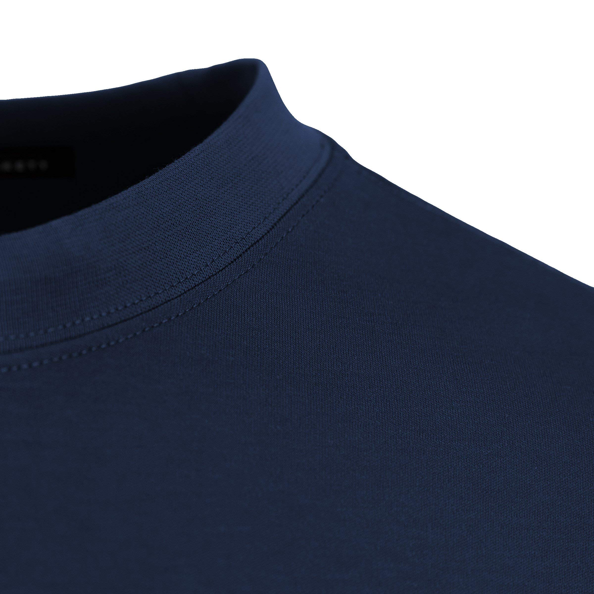 Premium Robert Barakett Men's Long Sleeve T-Shirt - 100% USA Grown Pima Cotton High Crew Neck Tee for Business Casual & Everyday Wear