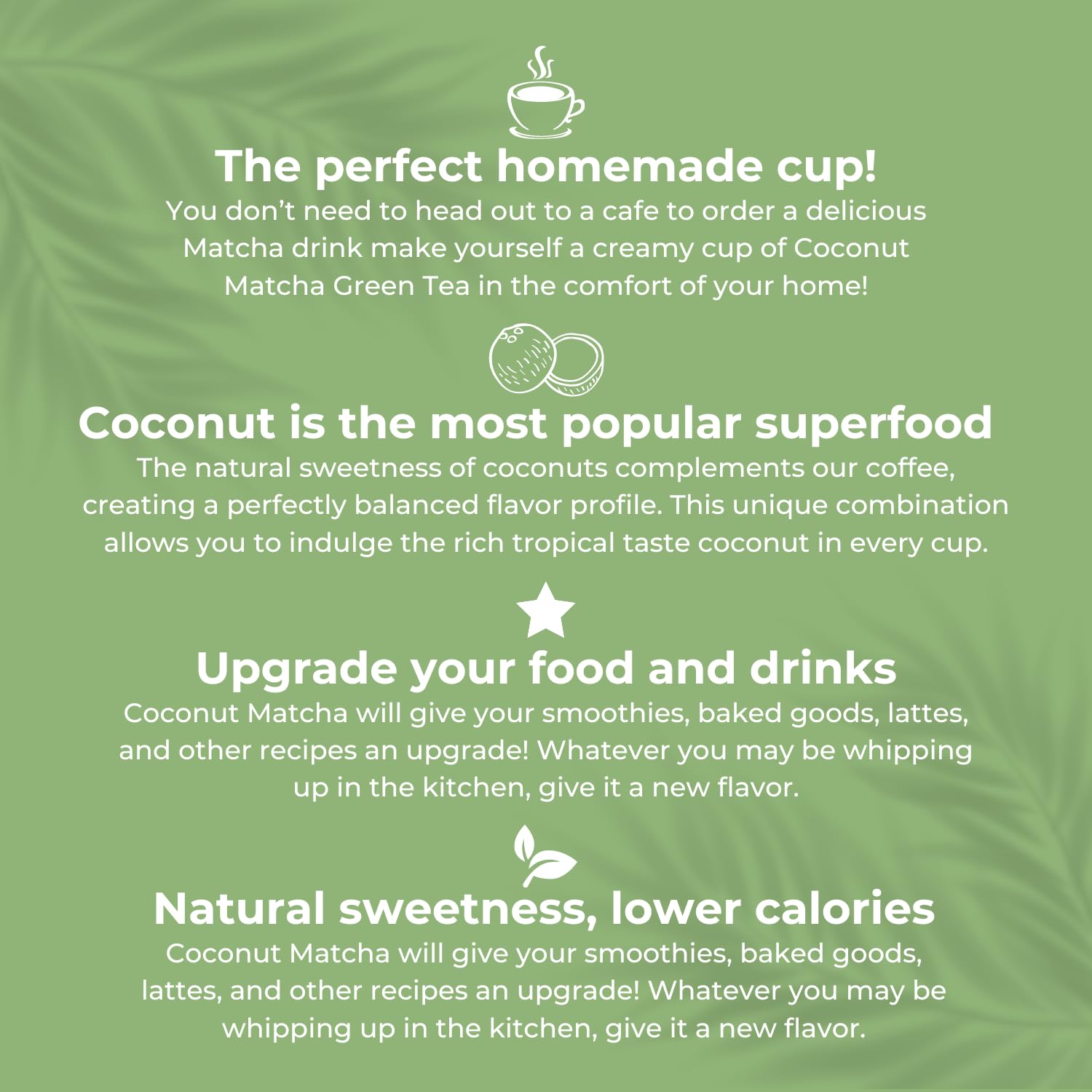 Organic Coconut Matcha Green Tea Latte Mix - Instant Japanese Health Drink Powder for Hot or Iced Tea - Creamy & Sweet with Reduced Sugar - Non-GMO, No Artificial Flavors - Perfect for Home, Office & Cafe Use | 6-Pack