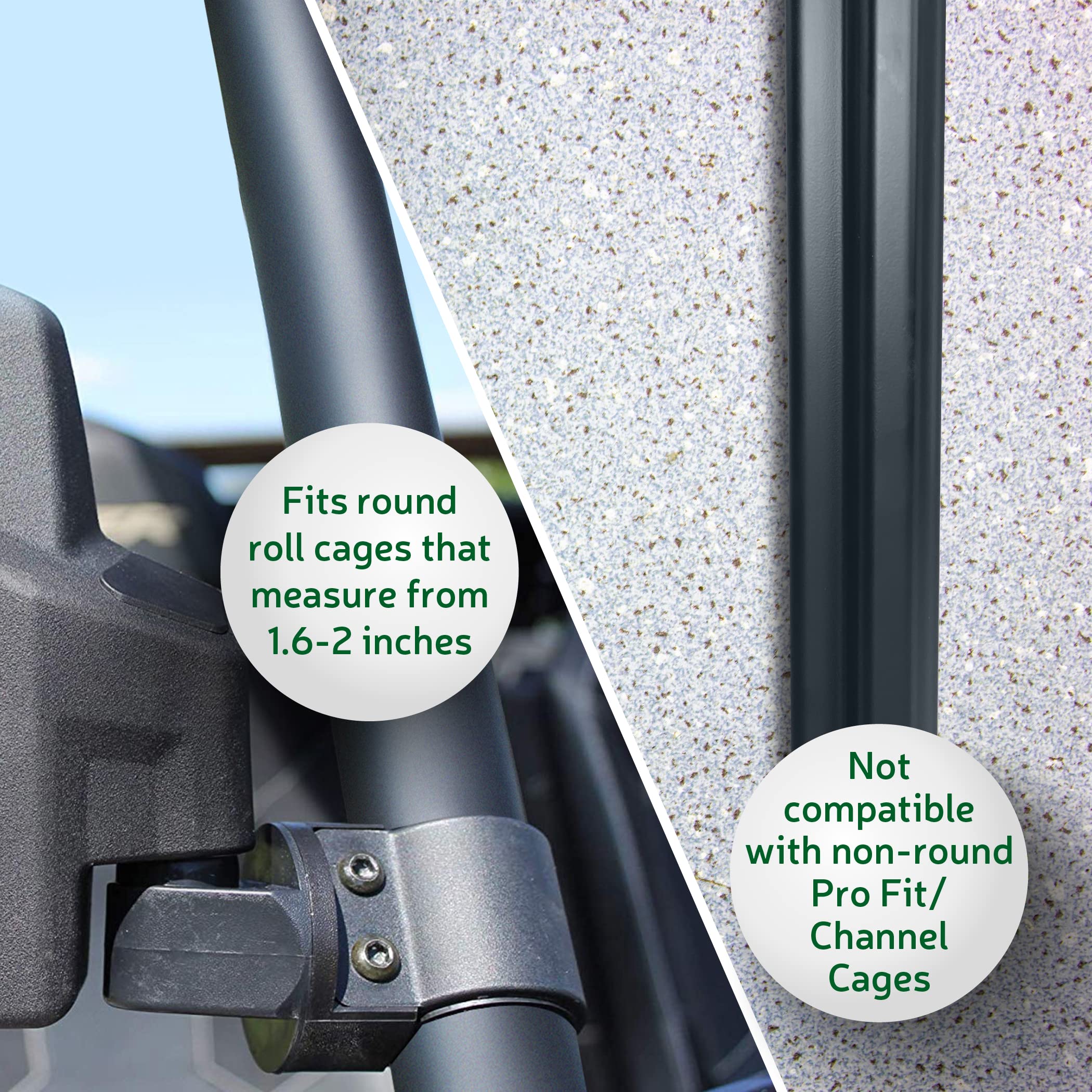 Bevel Engineering UTV Rear View Side Mirror Kit (2 Pack) - Fits 1.6