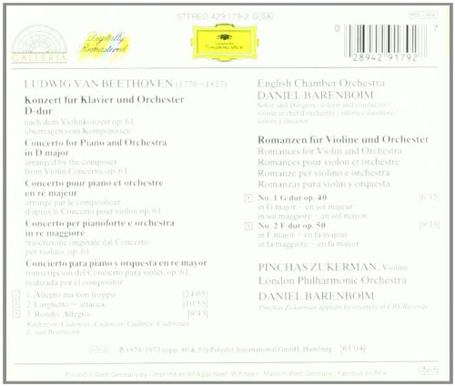 Beethoven Violin Concerto Arranged for Piano & Orchestra with Romances – Perfect for Classical Music Lovers, Concerts & Home Listening