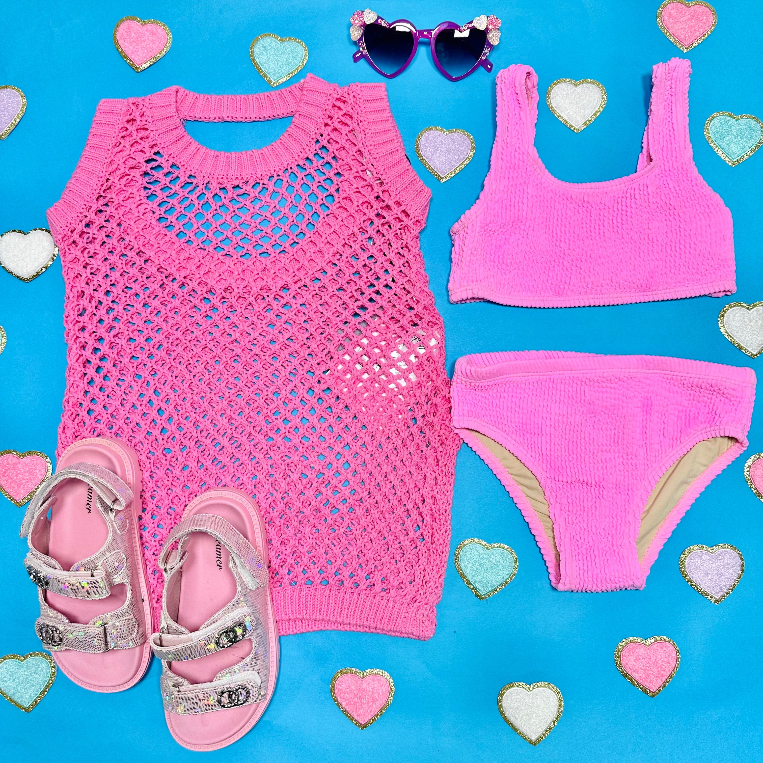 Stylish Crinkle Sporty Two Piece Bikini Set - Trendy Swimwear for Women - Perfect for Beach, Pool & Summer Vacations