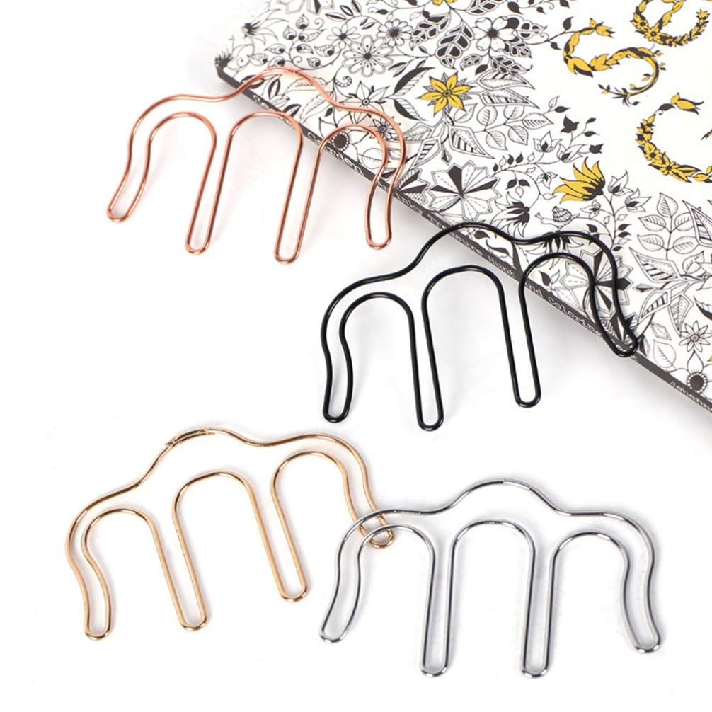 2pcs Creative Metal Bookmark Clips - Durable Paper Clamps for Books, Notes & Office Use - Perfect for Reading, Gifts & Organizing Documents
