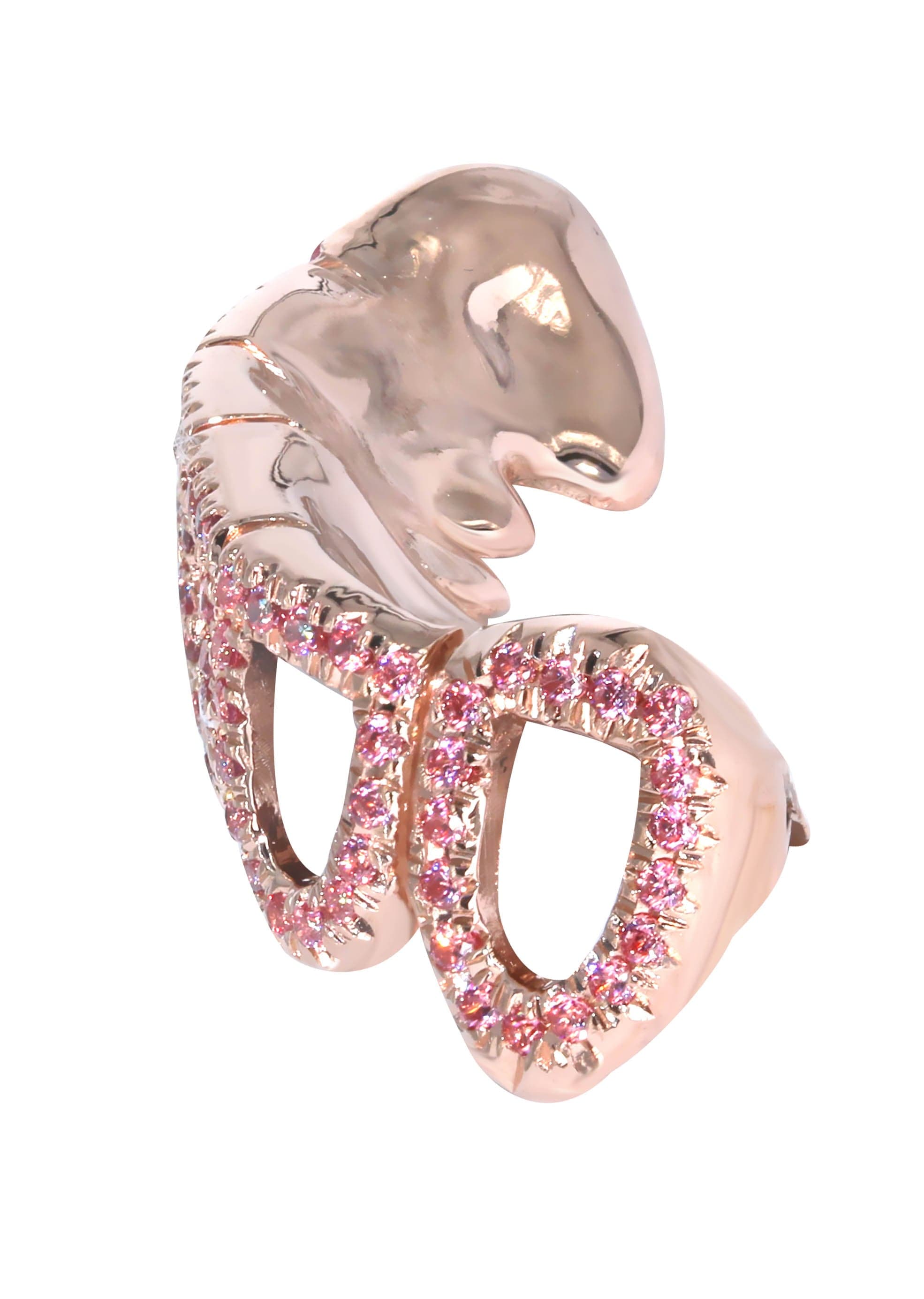 6 Teeth Diamond & Pink Sapphire Grillz - Luxury Custom Gold Grillz for Men & Women - Perfect for Hip Hop, Rap, and Special Occasions