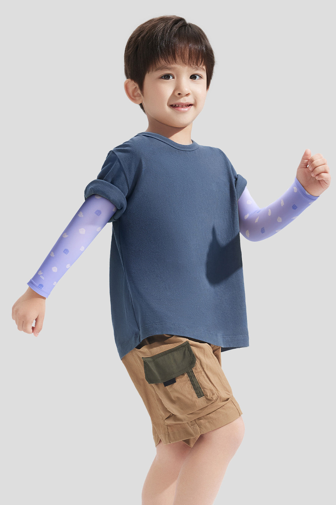 UPF50+ Kids Sun Protection Arm Sleeves - Cute & Breathable UV Sunblock Sleeves for Outdoor Play, Sports, and Beach Activities