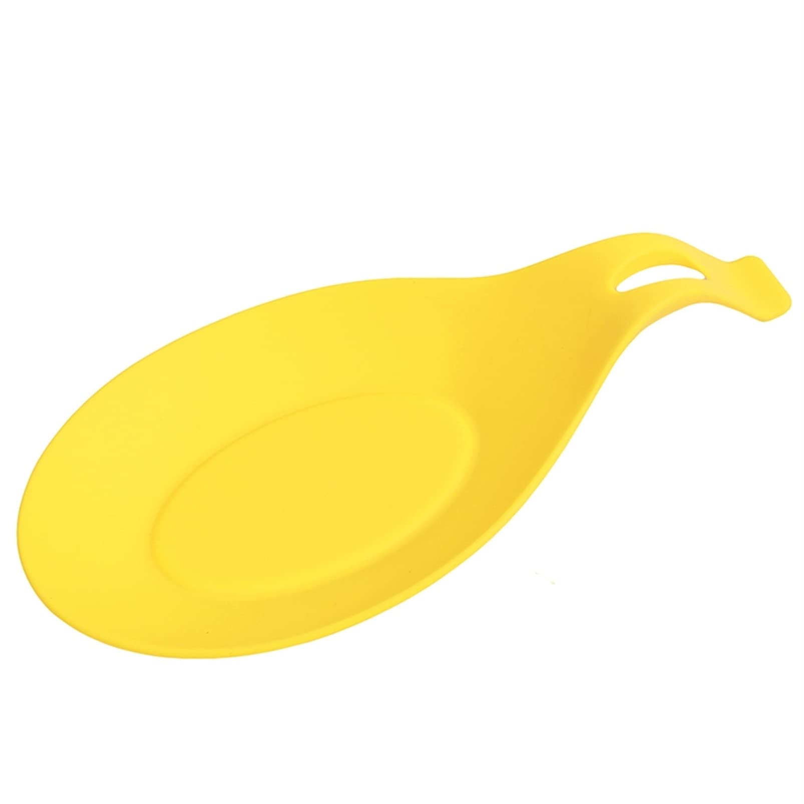 DAIHUI Silicone Soup Spoon Holder - Non-Slip Kitchen Utensil Rest for Countertop, Spatula & Ladle Organizer (Yellow) - Perfect for Cooking, Serving & Keeping Your Kitchen Counter Clean
