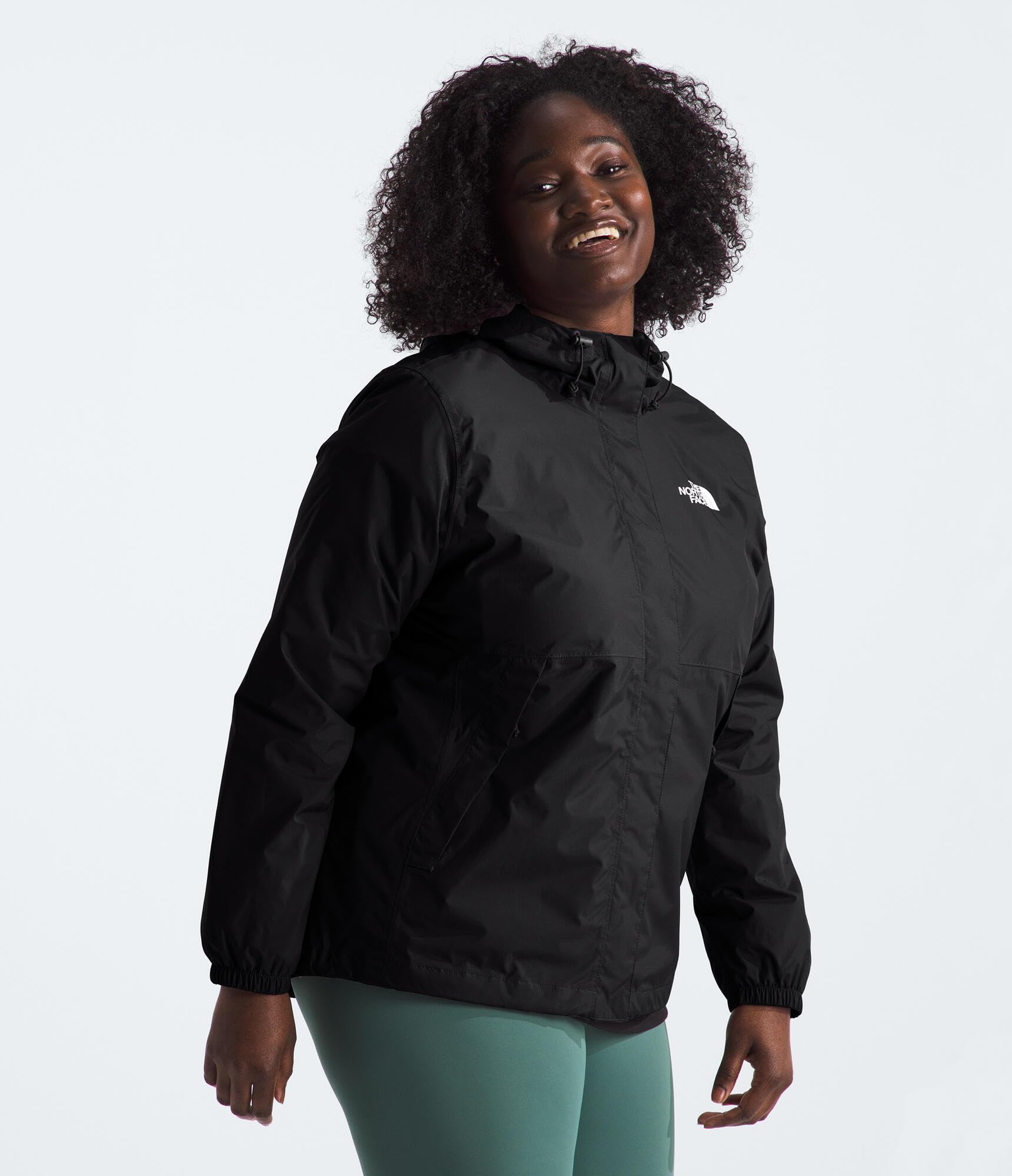 THE NORTH FACE Women's Waterproof Antora Jacket - TNF Black-NPF | Standard & Plus Sizes (3X) | Hiking, Camping & Outdoor Adventures