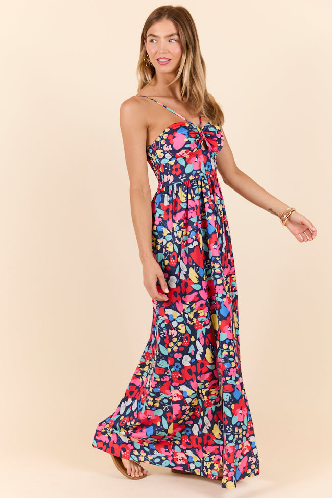 Keep It Floral Navy Printed Dress - Women's Floral Print Summer Dress for Casual Wear, Beach Outings & Date Nights
