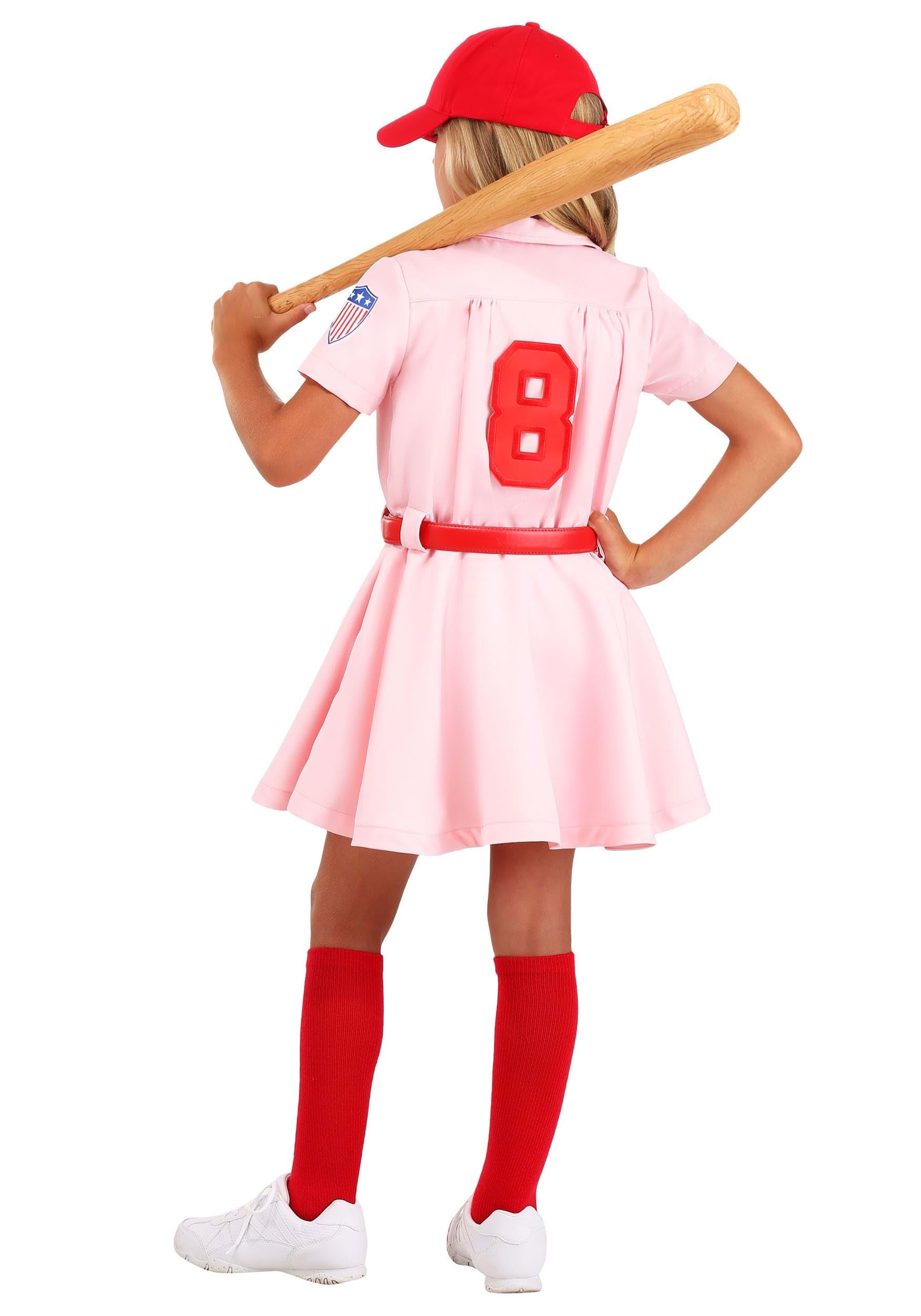 League of Their Own Dottie Hinson Costume for Kids - Vintage Baseball Outfit for Halloween, Cosplay & Dress-Up Parties