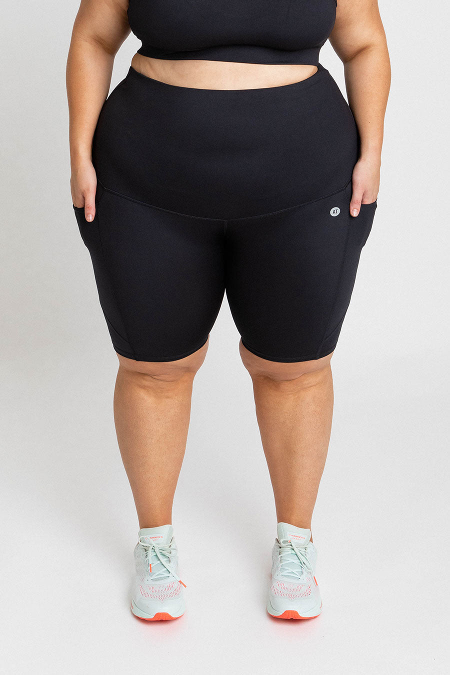 Postpartum Recovery Bike Shorts with Pockets - High Waisted Black Workout Shorts for Women | Perfect for Post Pregnancy Exercise, Yoga & Comfortable Daily Wear