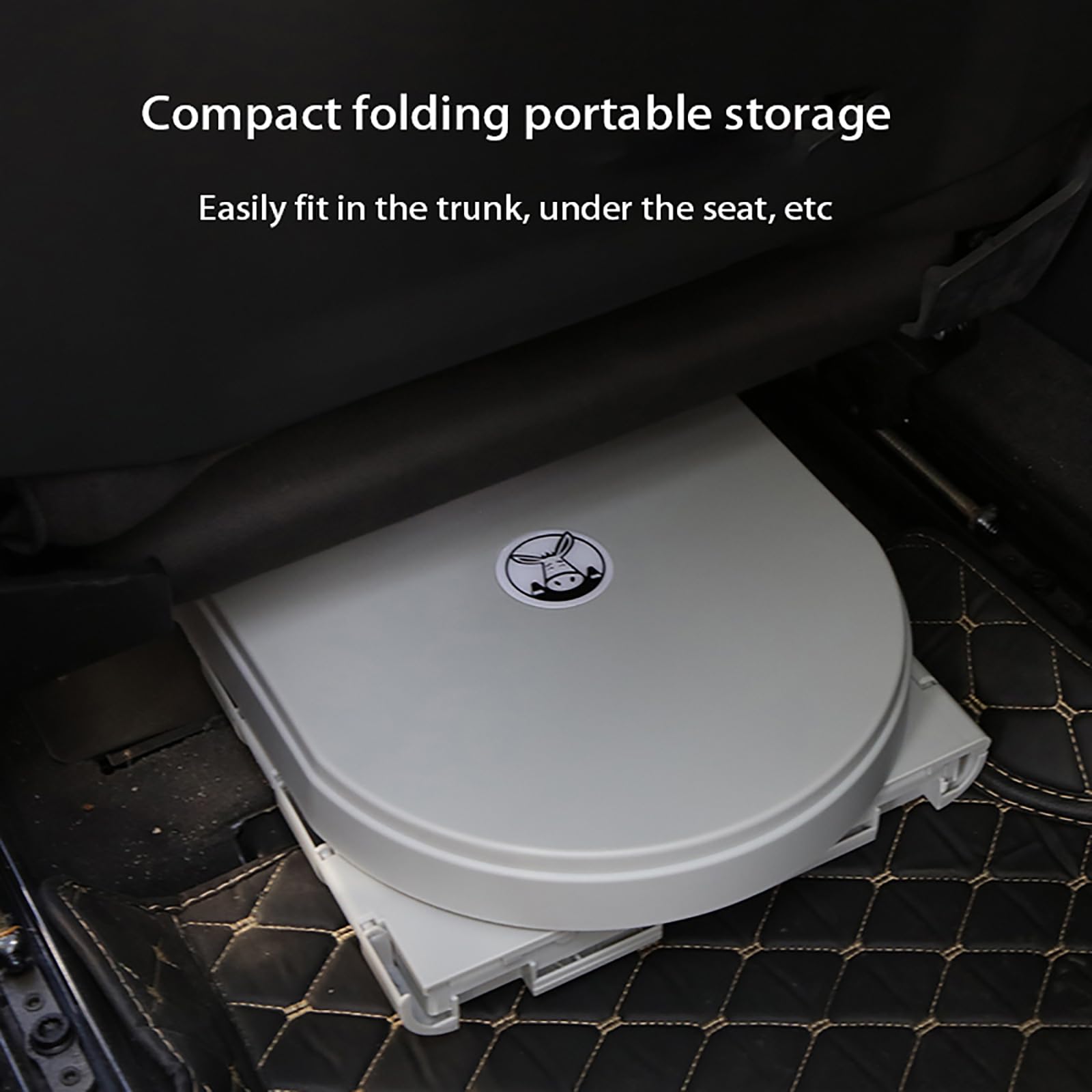 Portable Camping Toilet for Adults - XL Folding Travel Toilet with Lid & Waste Bags - Emergency, Outdoor, Car & Truck Use - Ideal for Camping, Hiking, Road Trips & RV Adventures