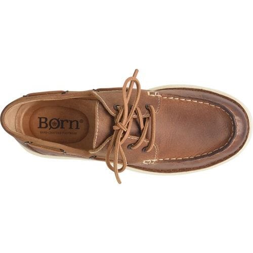 BORN MARINER 3-Eye Men's Leather Boat Shoes - Classic Deck Shoes for Sailing, Casual Wear & Outdoor Activities
