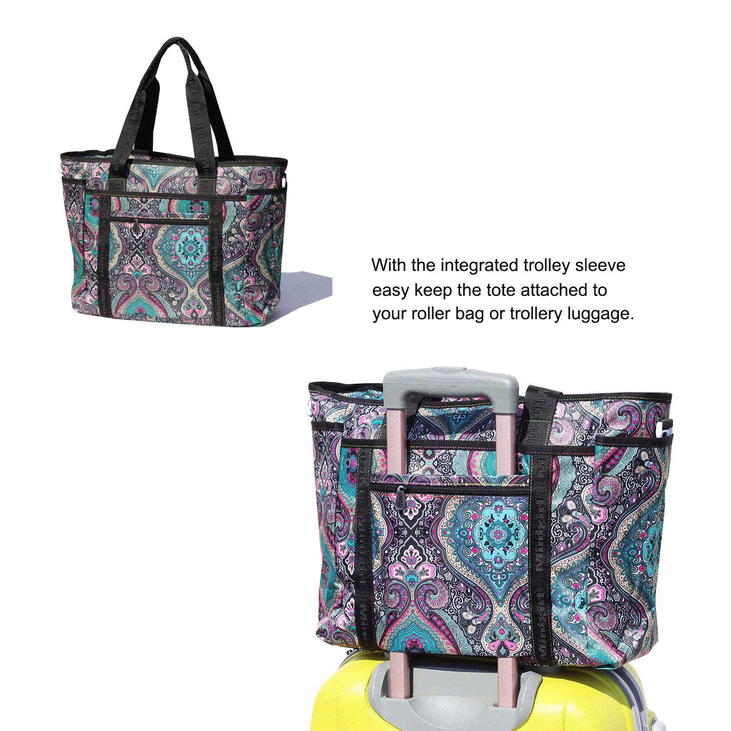 Women's Weekender Overnight Travel Shoulder Bag - Waterproof Carry-On Duffel Gym Tote Luggage for Weekend Getaways, Gym, Work & Travel