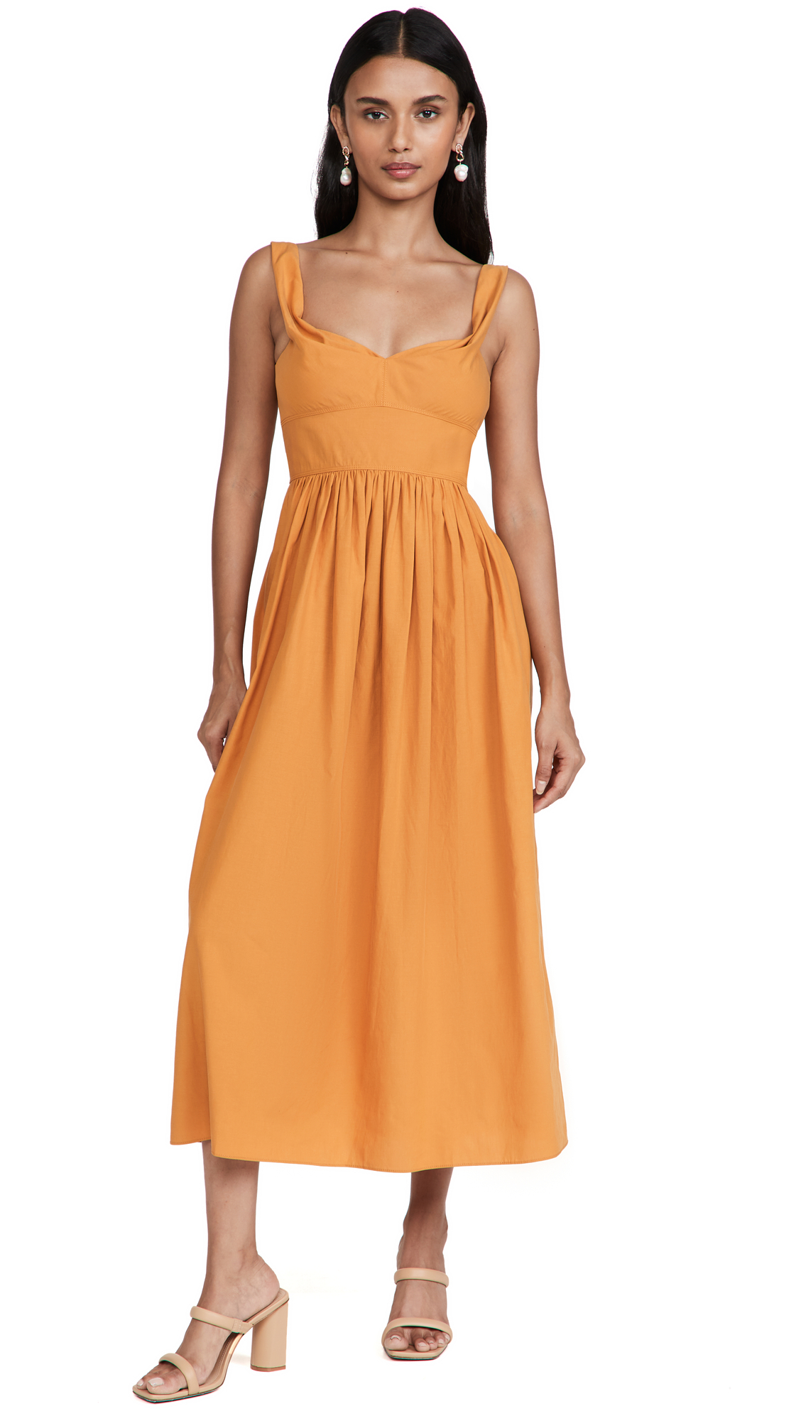 Rebecca Taylor Women's Sleeveless Midi Dress - Flowy Summer Dress for Casual Outings, Beach Vacations & Date Nights | Lightweight & Comfortable