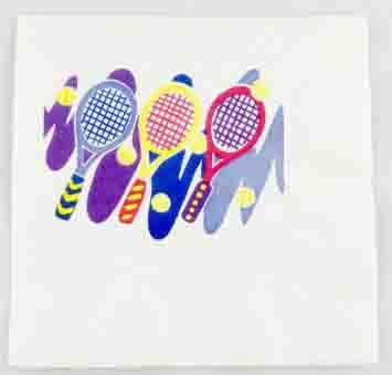 Premium Tennis-Themed Paper Napkins - 3 Pack with Racket & Ball Design - Perfect for Tennis Parties, Sports Events & Themed Decorations