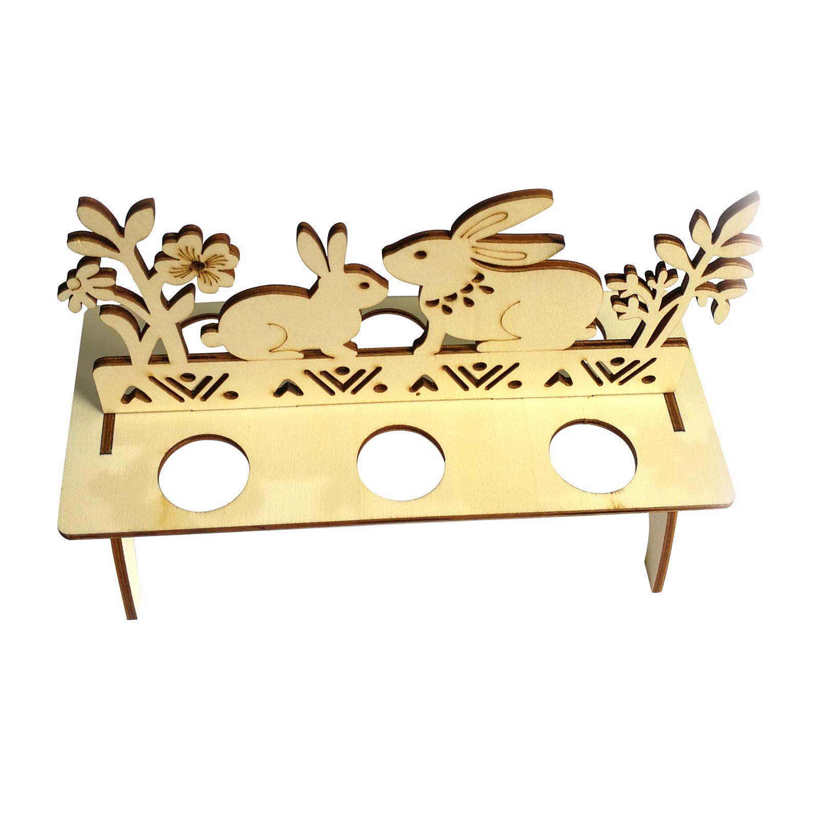 Wooden Easter Eggs Storage Rack - Home Decor for Easter Shelf Display