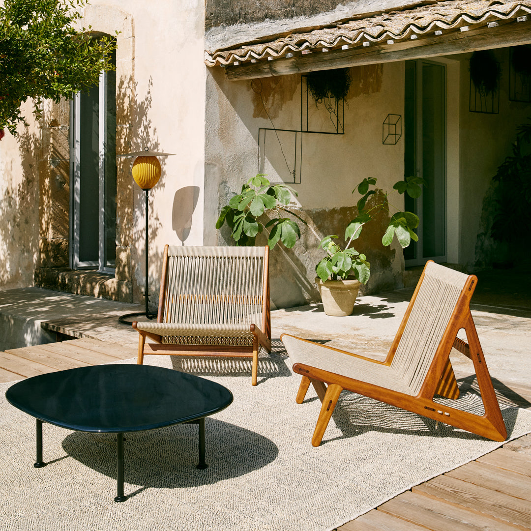 Carmel Outdoor Coffee Table - Weather-Resistant Patio Furniture for Garden, Deck, and Poolside Use