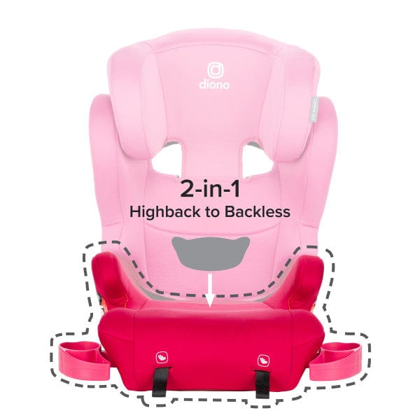 Diono Cambria 2XT 2-in-1 Convertible Booster Car Seat - High Back to Backless XL for Big Kids | Safe Travel for School & Road Trips