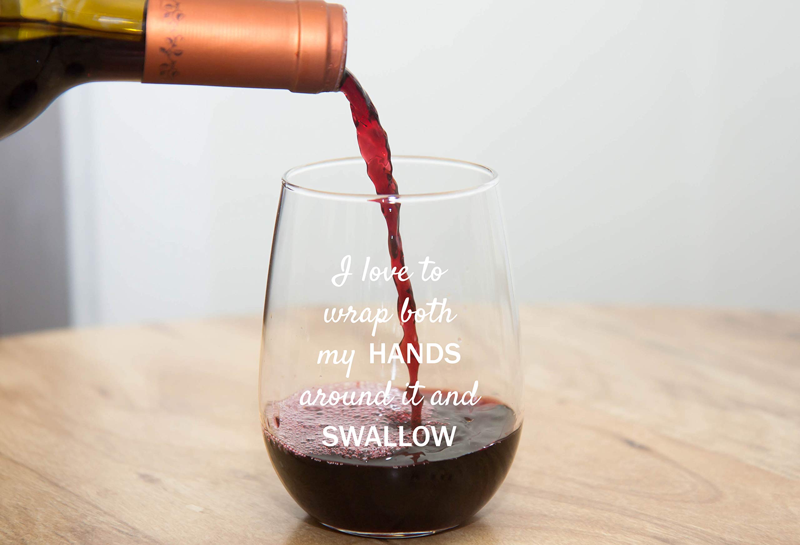 Funny Stemless Wine Glass - Gag Gift for Women, Bachelorette Party, Birthday & Anniversary - Novelty Drinking Cup for Wine Lovers - Perfect for Girls Night Out, Bachelorette Parties & Humorous Gift Giving
