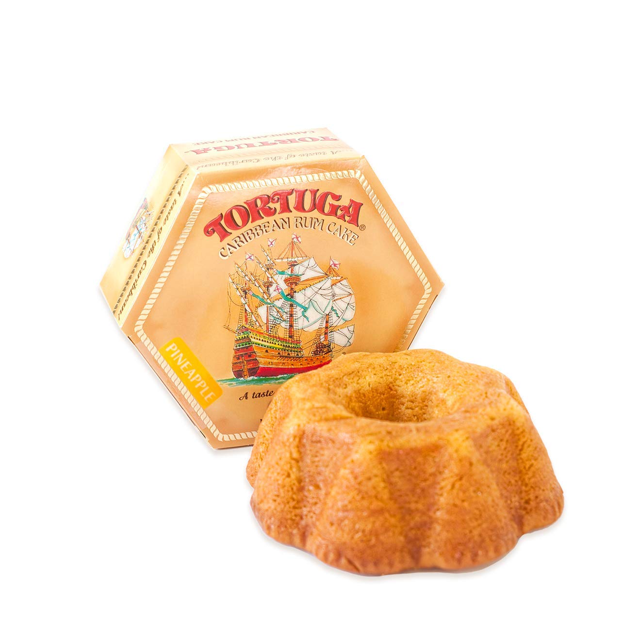 Premium TORTUGA Caribbean Pineapple Rum Cake - 4 oz Gourmet Rum Cake - Perfect Gift for Holidays, Birthdays & Parties - Delicious Dessert for Celebrations, Corporate Gifts & Home Enjoyment