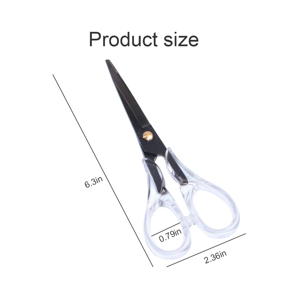 Premium Acrylic Gold Scissors & Staple Remover Set - Office & Craft Supplies for Paper Cutting, Document Editing, Scrapbooking (Black)