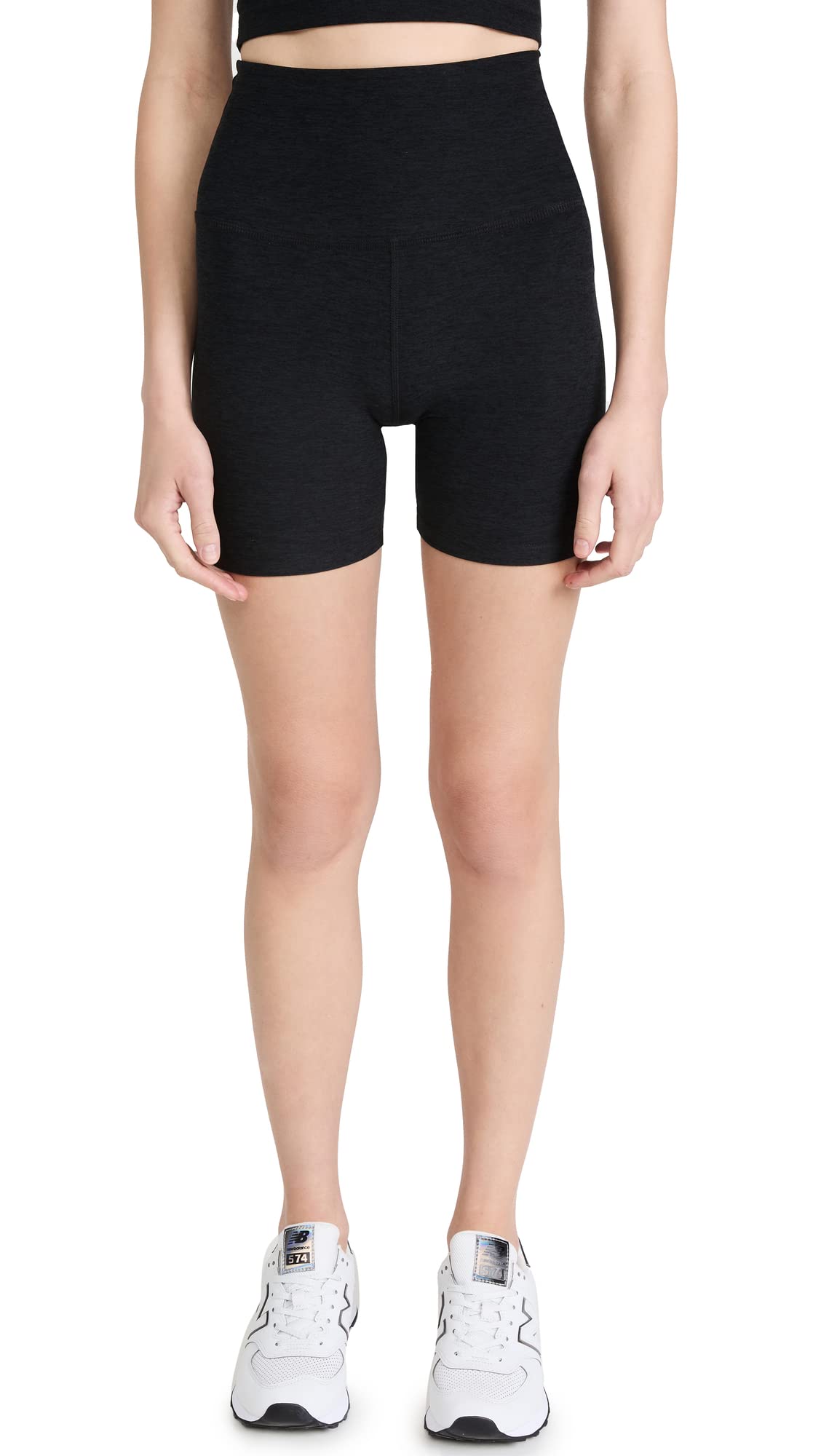 Beyond Yoga Women's Spacedye High-Waist Biker Shorts - Soft & Stretchy Workout Shorts for Running, Yoga & Gym - Perfect for Athleisure & Lounge Wear