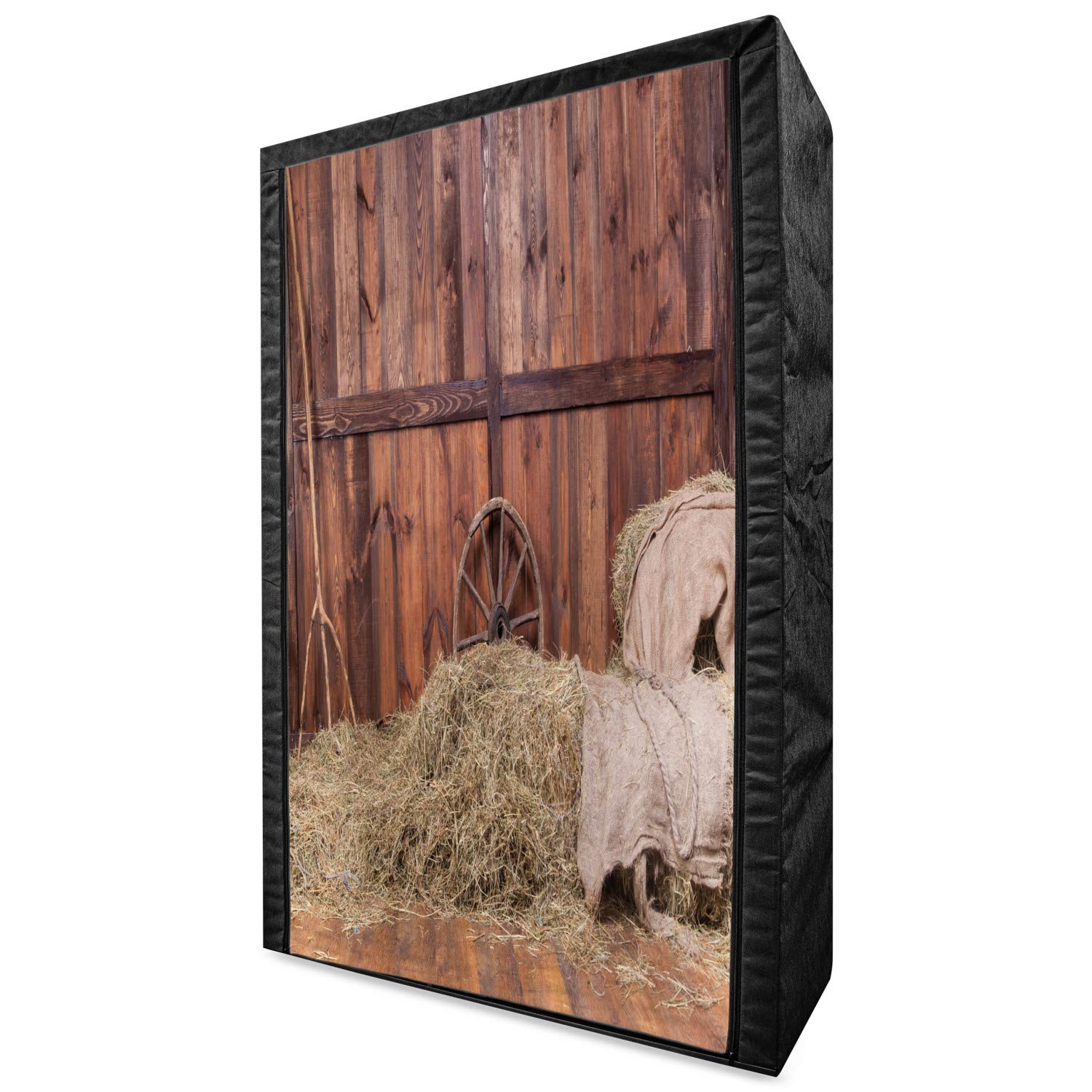 Ambesonne Portable Fabric Wardrobe with Shelves - 42.5