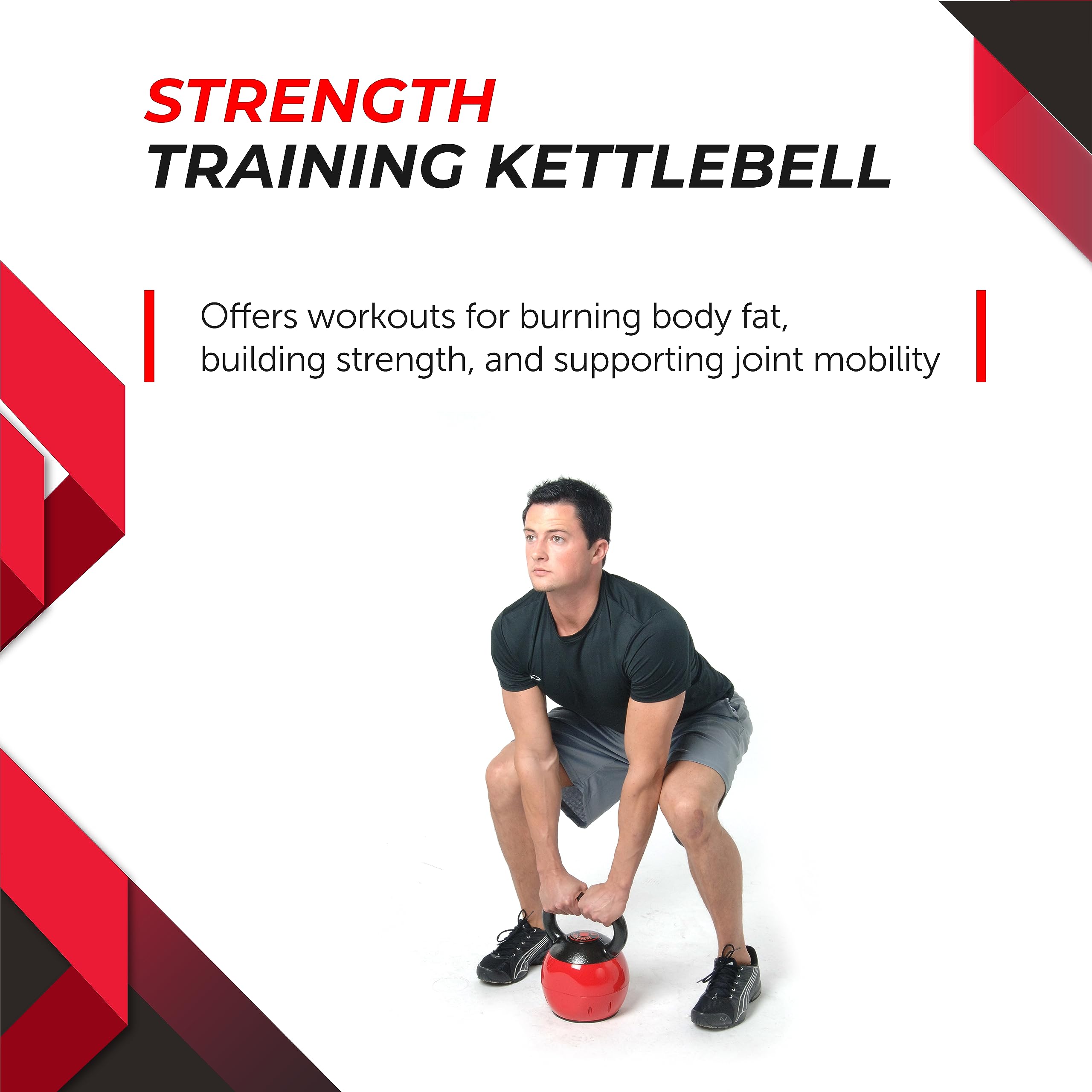 36lbs Adjustable Kettlebell for Home Workout - Smart App & Strength Training