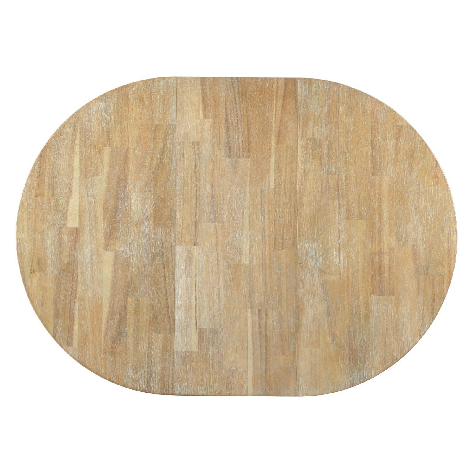Expandable Farmhouse Wooden Round Dining Table with 16