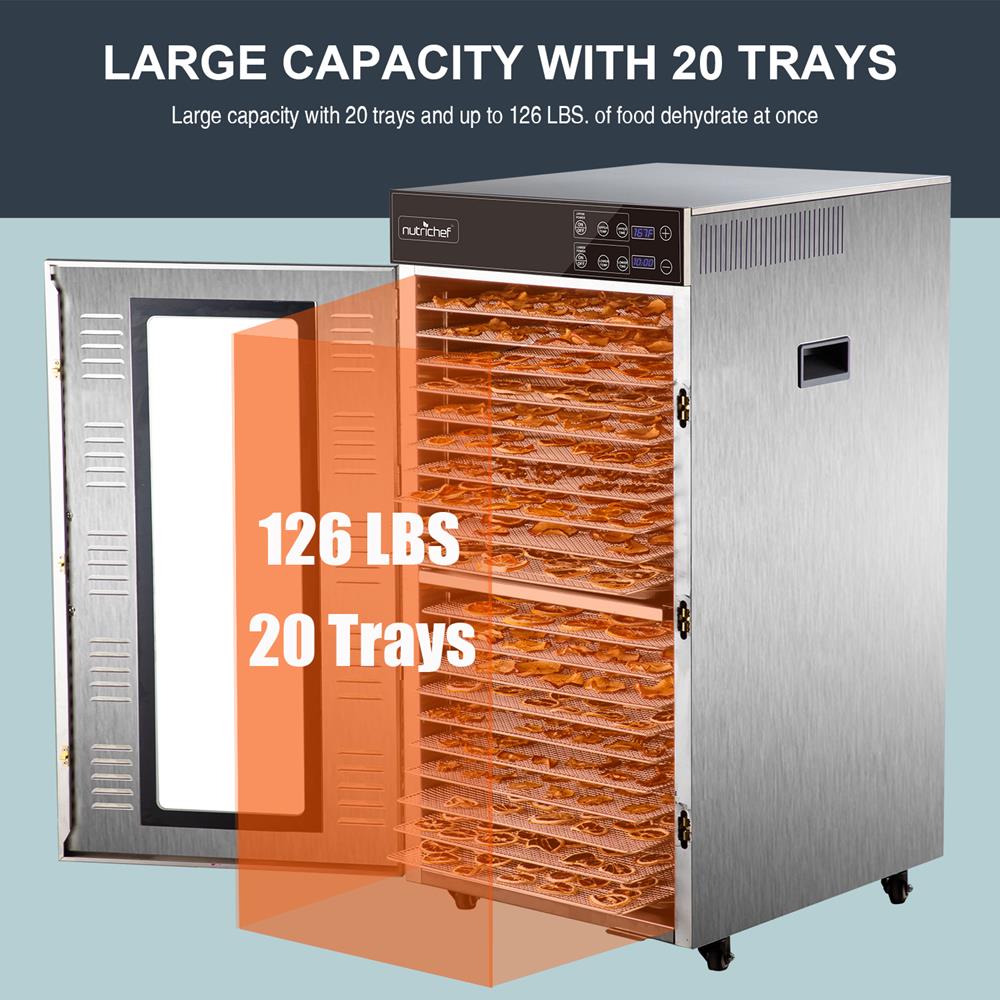 Premium Food Dehydrator Machine for Home Use - Electric Food Dryer for Fruits, Vegetables, Jerky & Herbs - Perfect for Healthy Snacks, Camping & Food Preservation