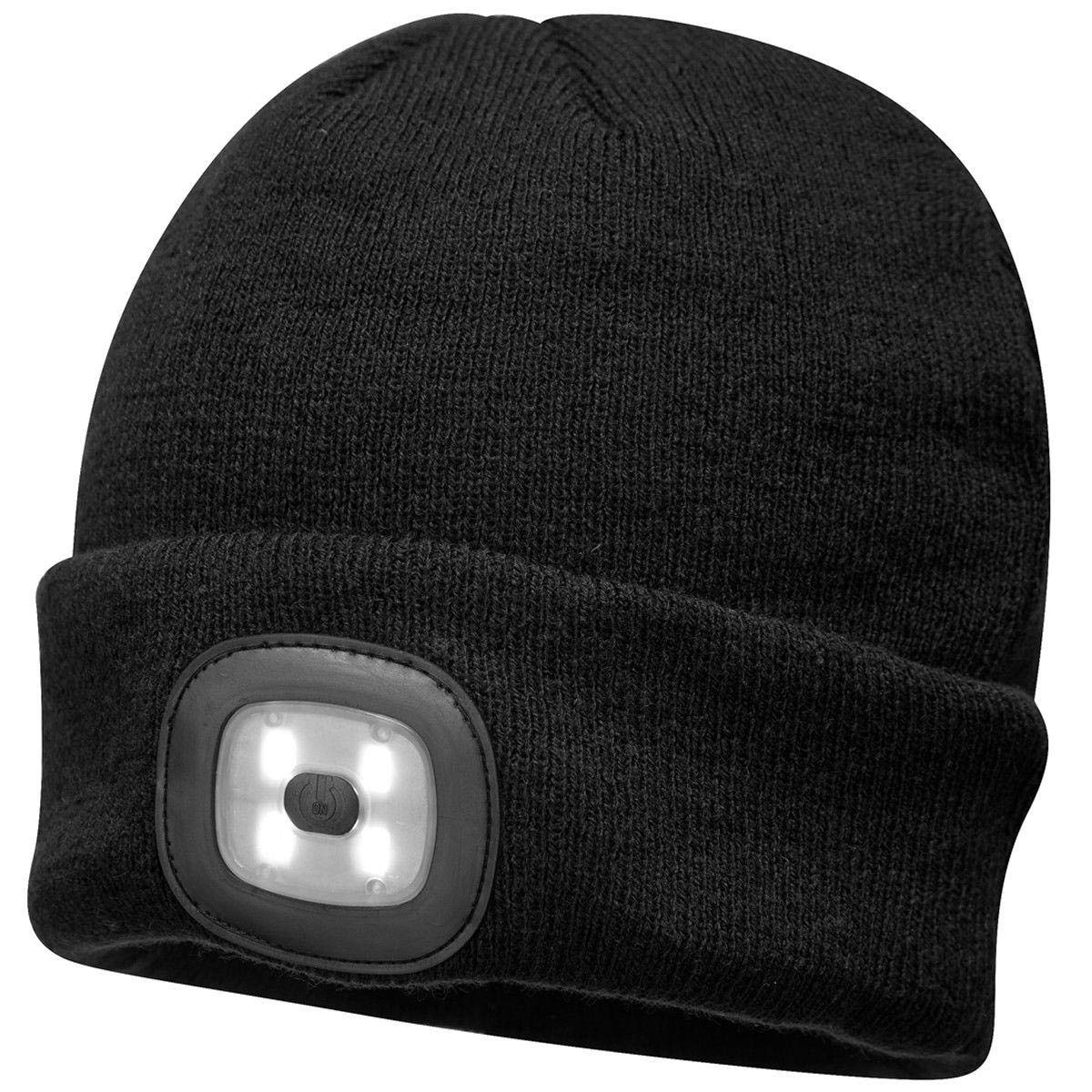 Unisex LED Headlight Winter Beanie Hat - Warm Cold Weather Knit Cap for Men & Women - Perfect for Outdoor Activities, Night Running, Camping & Hiking