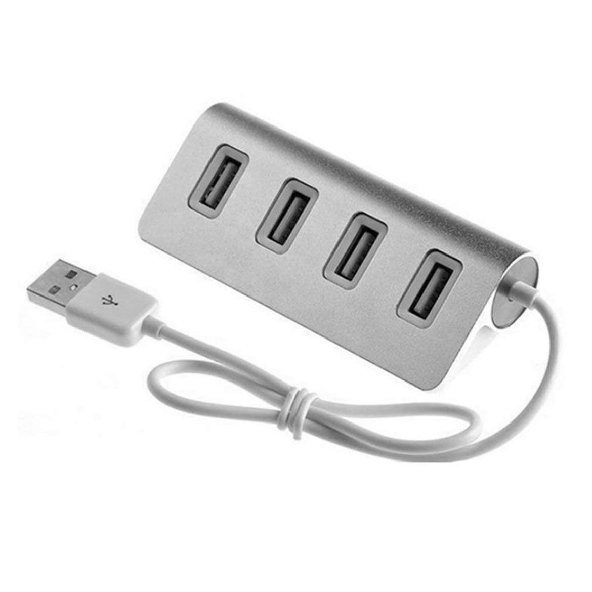 Xinsany 4-Port USB Hub, High-Speed Aluminum Splitter for PC & Laptop - Home Office Use