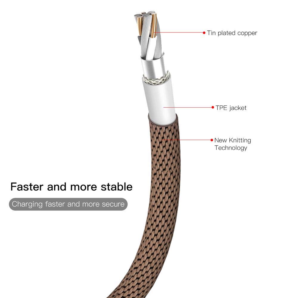Baseus Yiven 10ft Lightning Cable for iPhone - Durable Fast Charging USB to Lightning Cable Compatible with iPhone 14/13/12/11/X/8/7/6 - Perfect for Home, Office, Car Charging & Travel