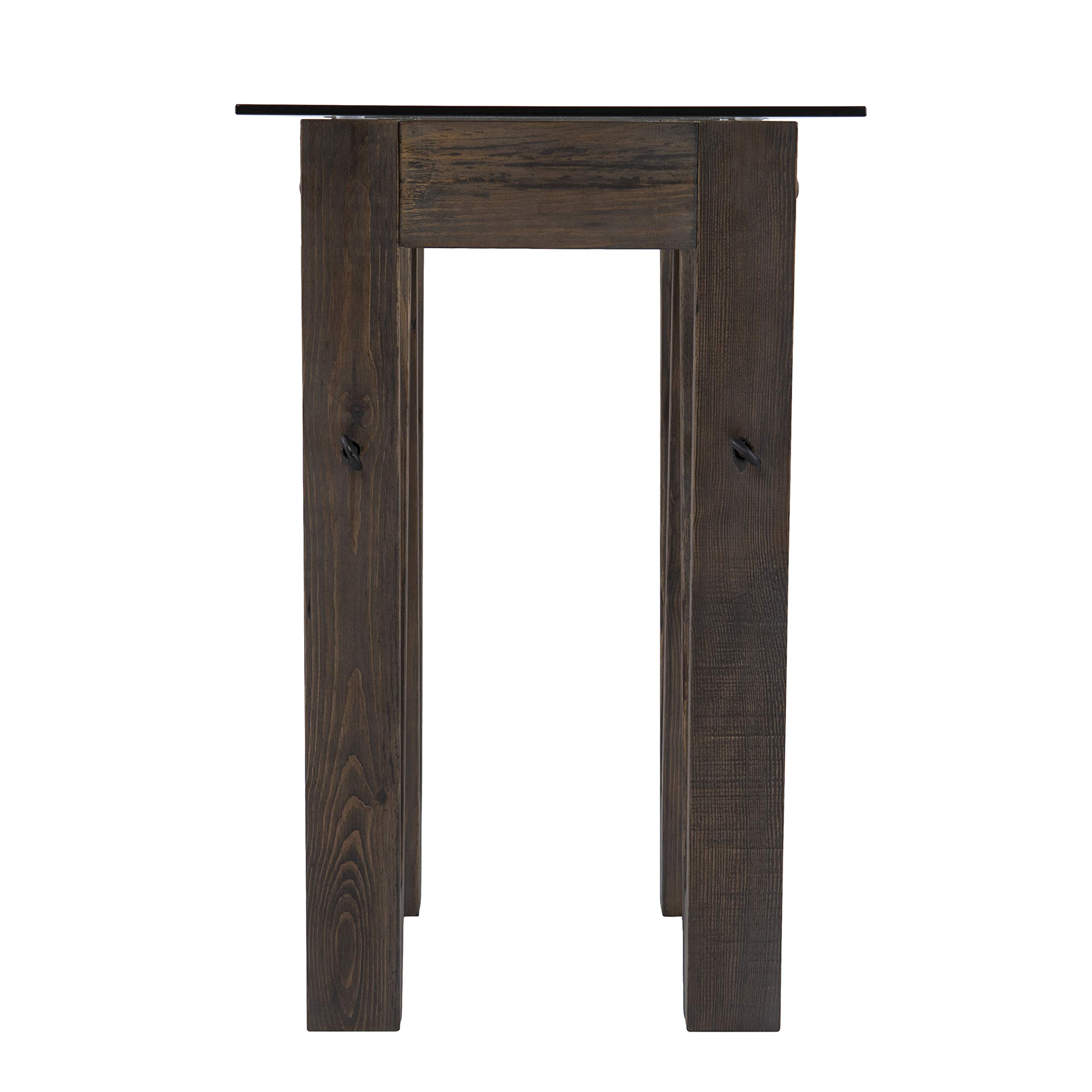 SEI Furniture Garrinston Reclaimed Wood Console Table - Rustic Brown & Black Entryway Sofa Table for Hallway, Living Room & Home Decor