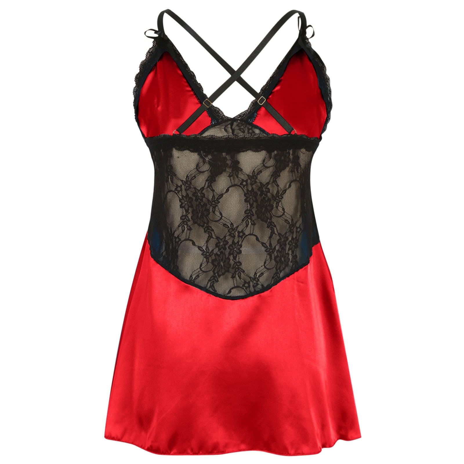 Sexy Women's Nightgown & Babydoll Lingerie - Comfortable Sleepwear for Women, Lace Teddy Nighty Lounge Dress - Perfect for Romantic Nights & Sleepovers
