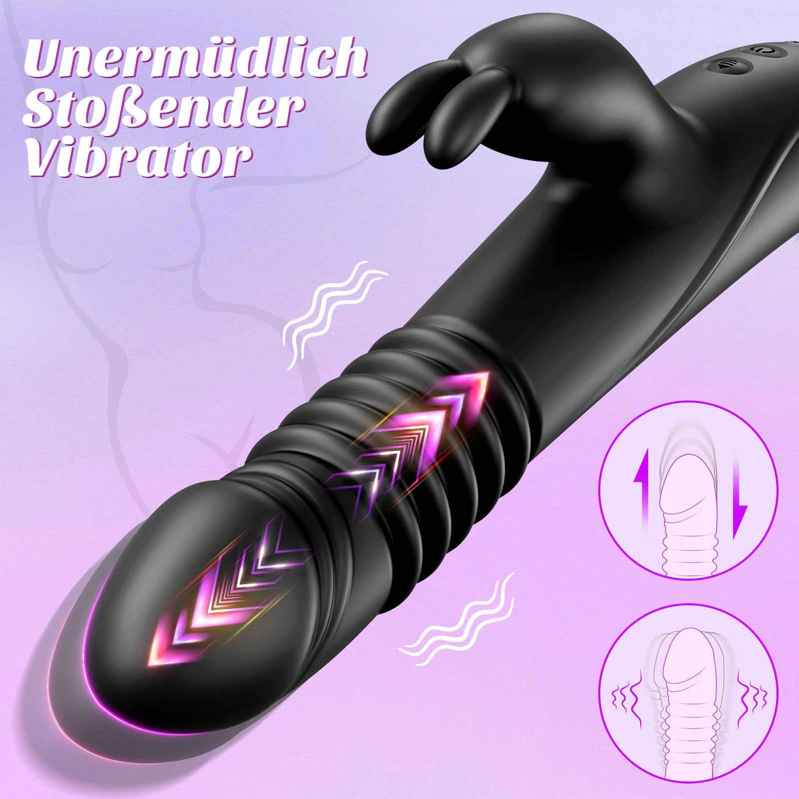 Premium Rabbit Vibrator for Women - Dual Stimulation Clitoral & G-Spot Massager - Waterproof Rechargeable Silicone Adult Sex Toy for Couples & Solo Play - Perfect for Valentine's Day & Romantic Nights