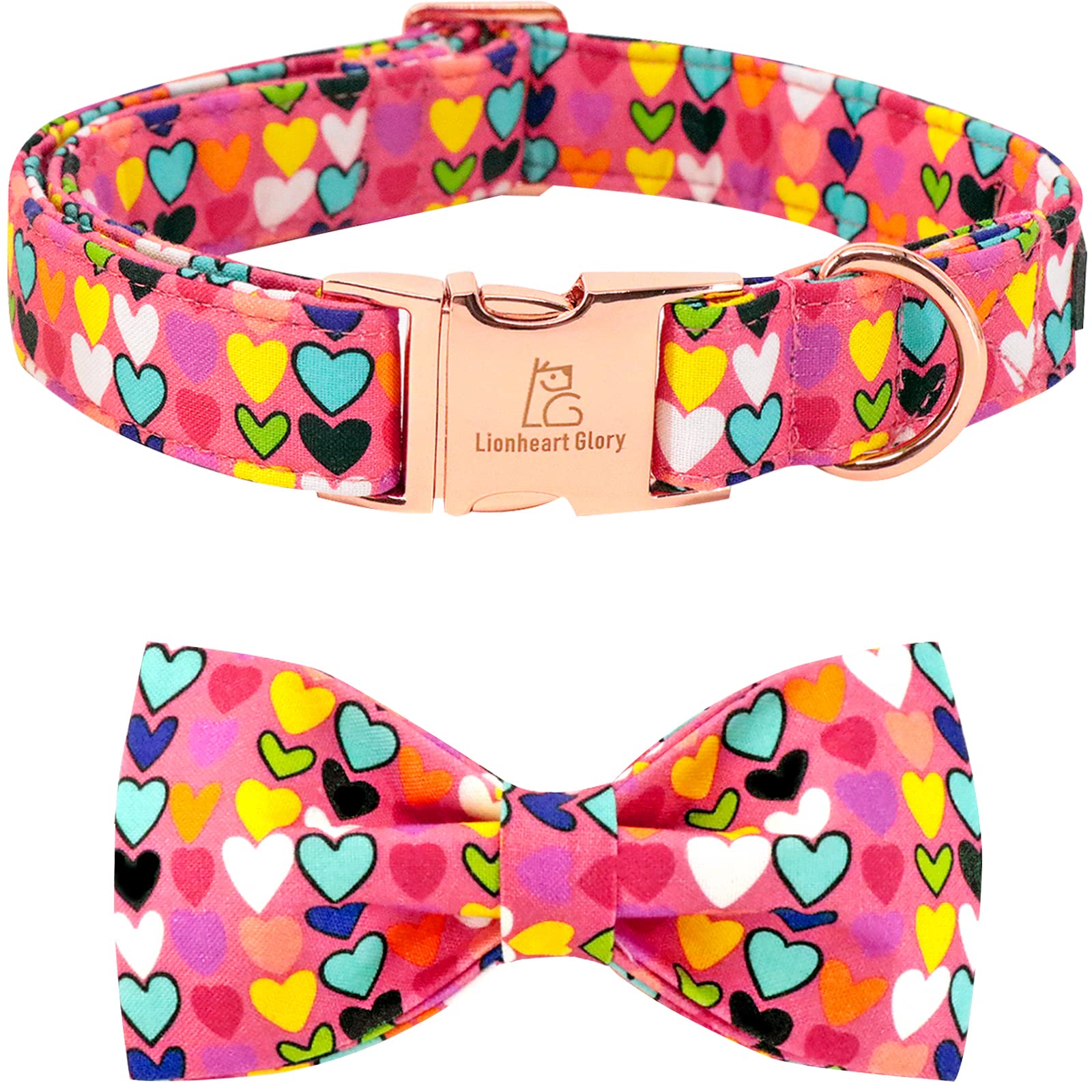 Valentine's Day Dog Collar with Bow - Adjustable Pet Collar for Small Dogs | Cute Bowtie Dog Accessory for Valentine's Gifts, Puppy Photo Shoots & Special Occasions | Perfect for Dog Birthday Parties, Instagram Photos & Valentine's Day Outfits | Great for Pet Fashion, Holiday Dress-Up & Social Media Poses | Ideal for Valentine's Day Dates, Pet Costume Contests & Cute Instagram Reels