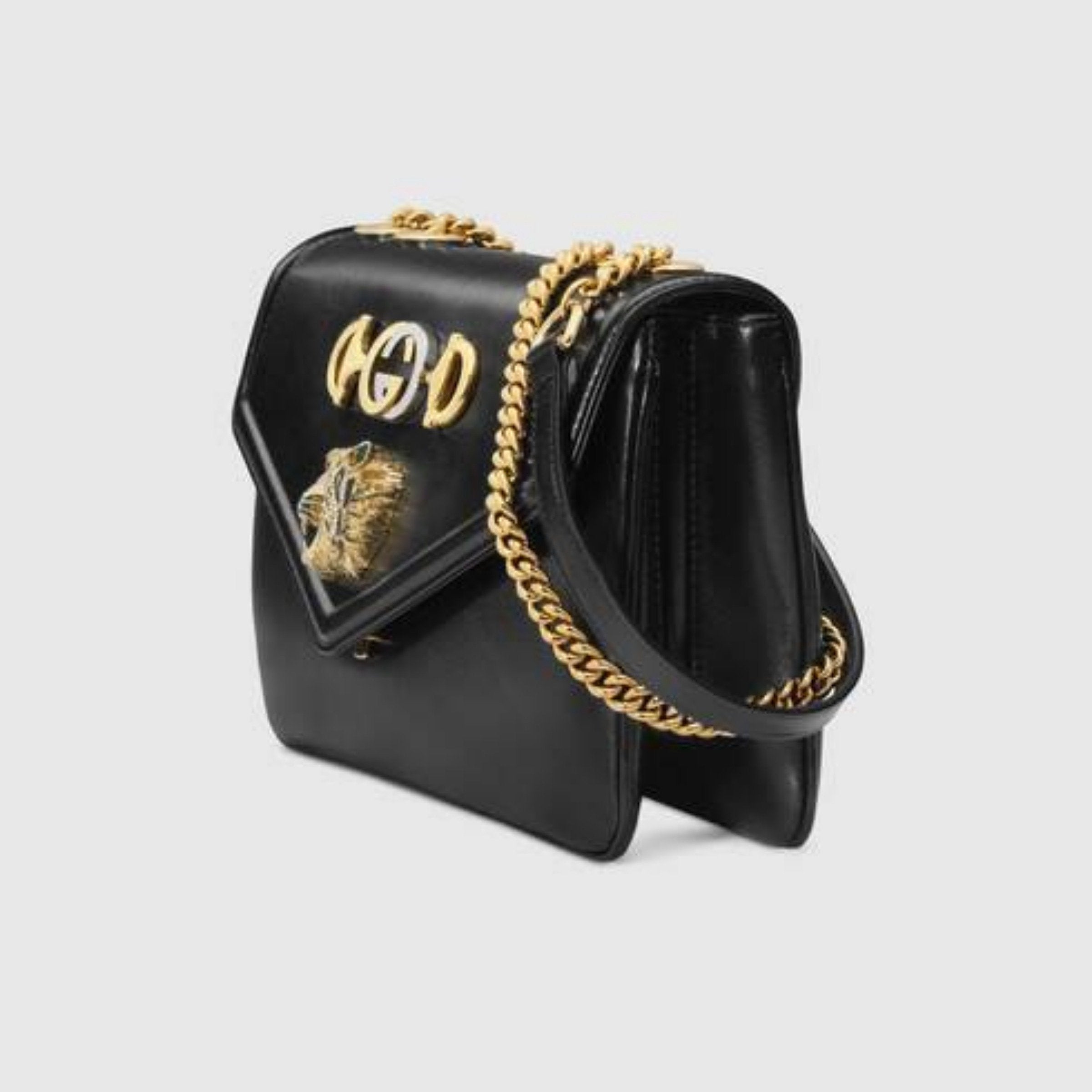 Gucci Rajah Medium Shoulder Bag for Women - Black Leather Designer Handbag | Perfect for Work, Travel & Evening Events