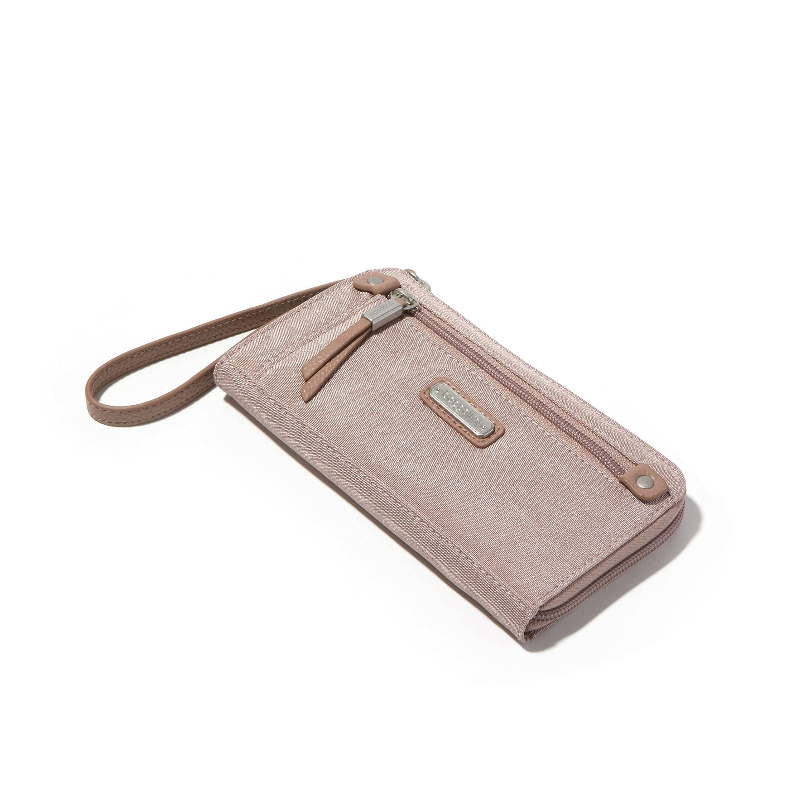 Baggallini Women's Zip Around Wallet - RFID Blocking Travel Wallet with Multiple Card Slots & ID Window - Perfect for Everyday Use, Business Trips, and International Travel