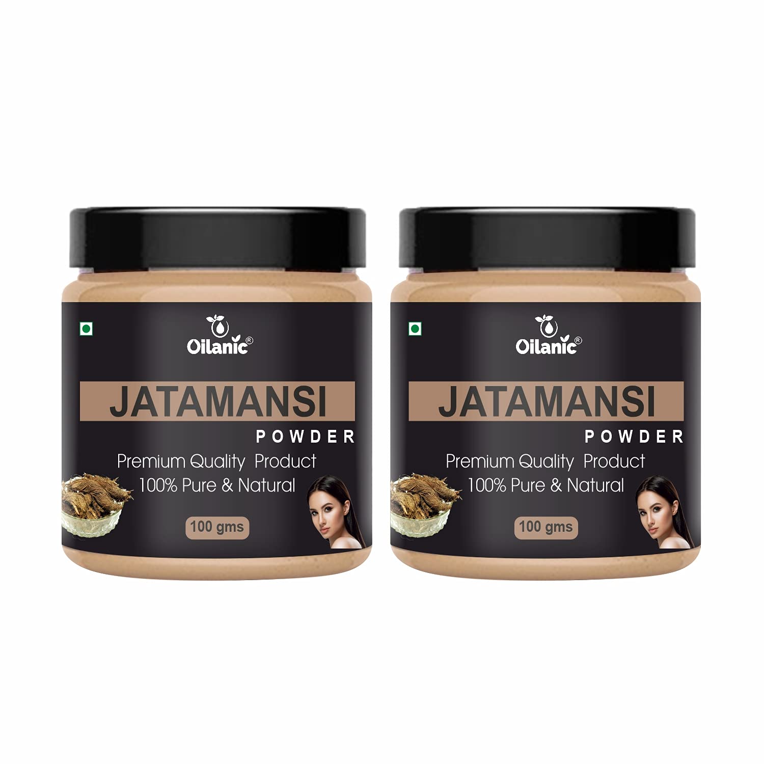 Oilanic 100% Pure Natural Jatamansi Powder for Skin & Hair Care - 2 Pack (200g) | Organic Herbal Supplement for Glowing Skin & Healthy Hair Growth | Perfect for DIY Face Masks & Hair Treatments
