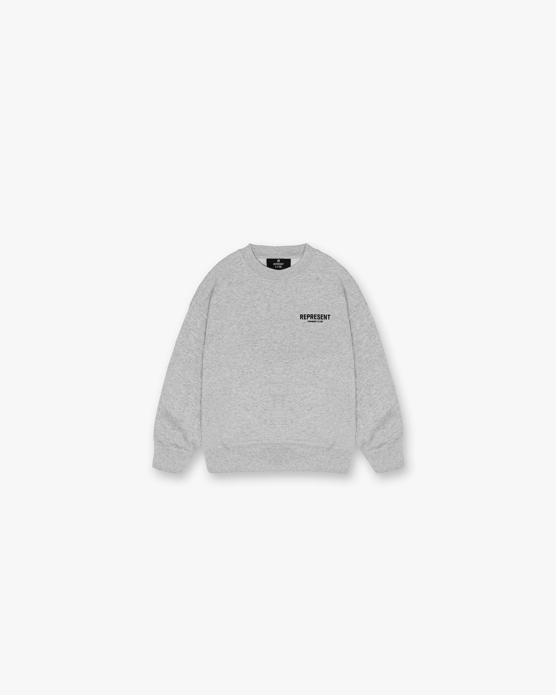 Represent Mini Owners Club Sweater - Ash Grey | Soft & Stylish Women's Knit Pullover | Perfect for Casual Outings & Cozy Winter Days