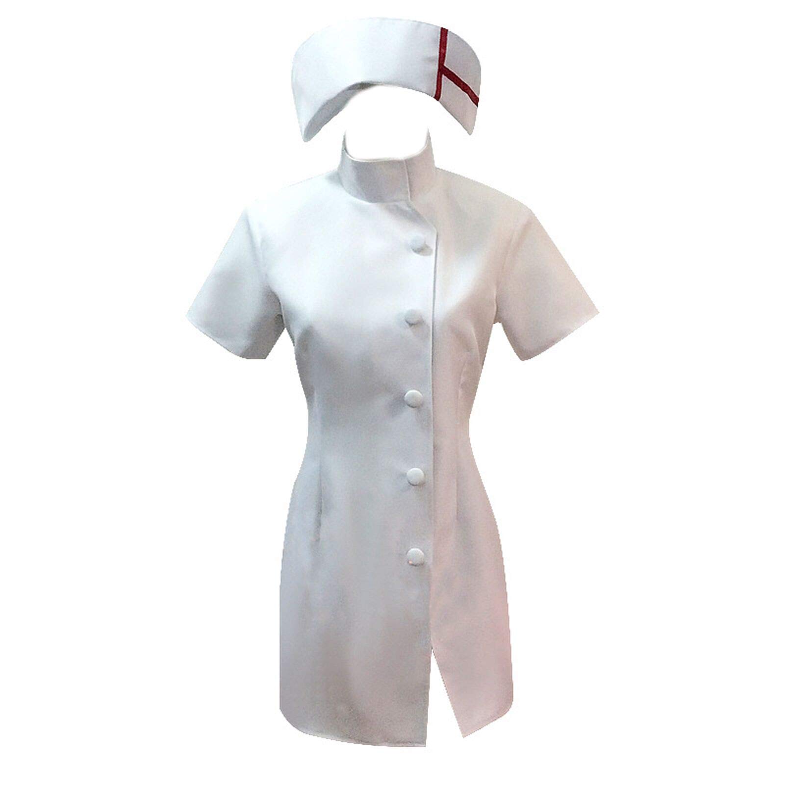 ZSTO Anime Cosplay White Dress Costume with Hat & Gloves for Adults - Perfect for Halloween, Cosplay Events & Themed Parties