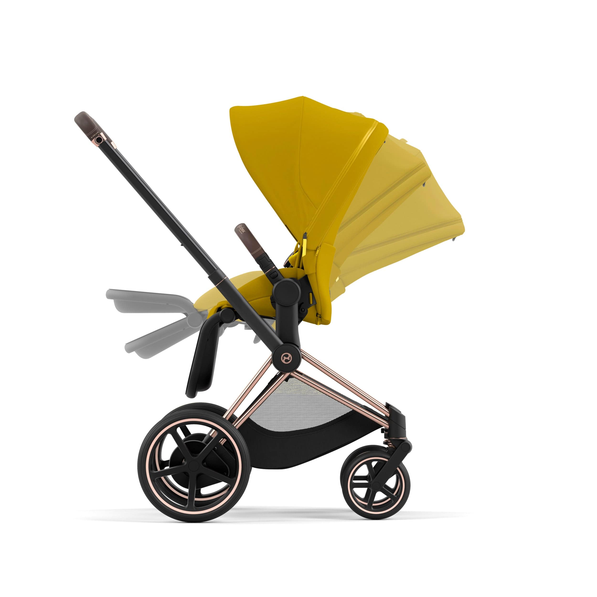 Cybex ePriam 2 Complete Stroller - Rose Gold & Brown Luxury Baby Stroller with All-Wheel Suspension | Perfect for City Walks, Shopping & Travel
