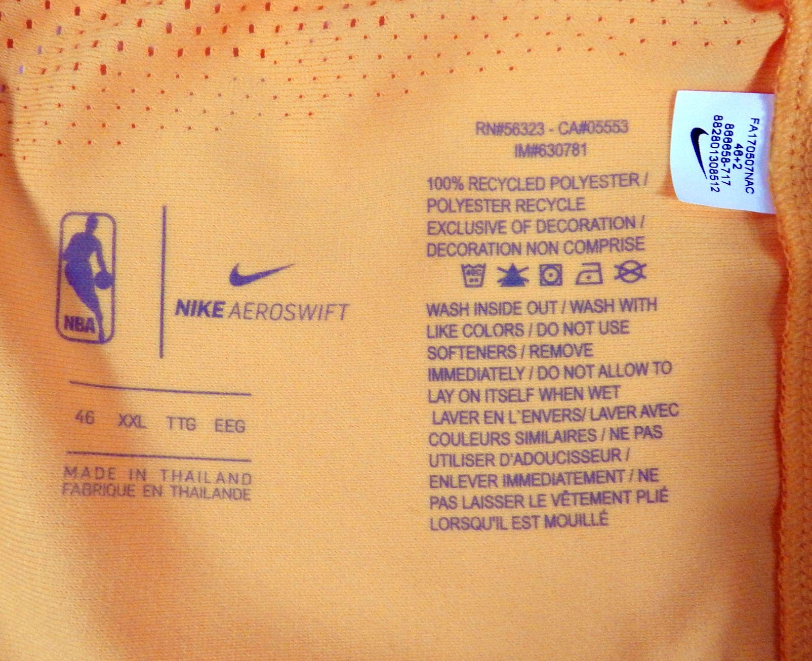**2017-18 Utah Jazz Nike Authentic Pro Cut Game Issued Yellow Basketball Shorts Size 48 - Perfect for NBA Fans & Collectors, Game Day Outfits & Sports Memorabilia**
