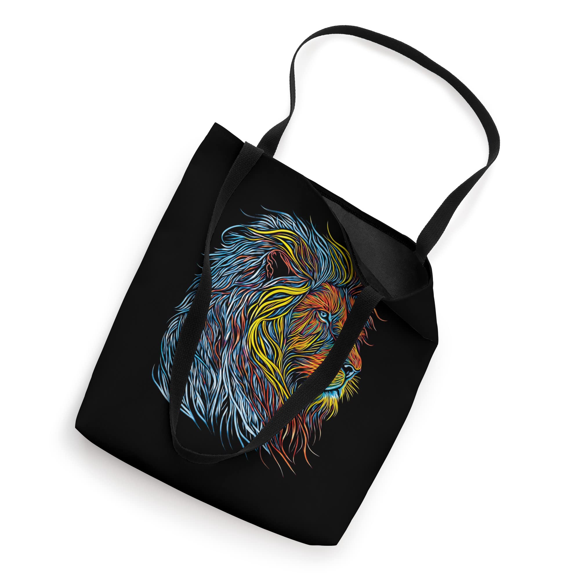 Vibrant Lion Print Tote Bag - Stylish & Durable Canvas Shopping Bag for Women, Beach, Grocery & Everyday Use