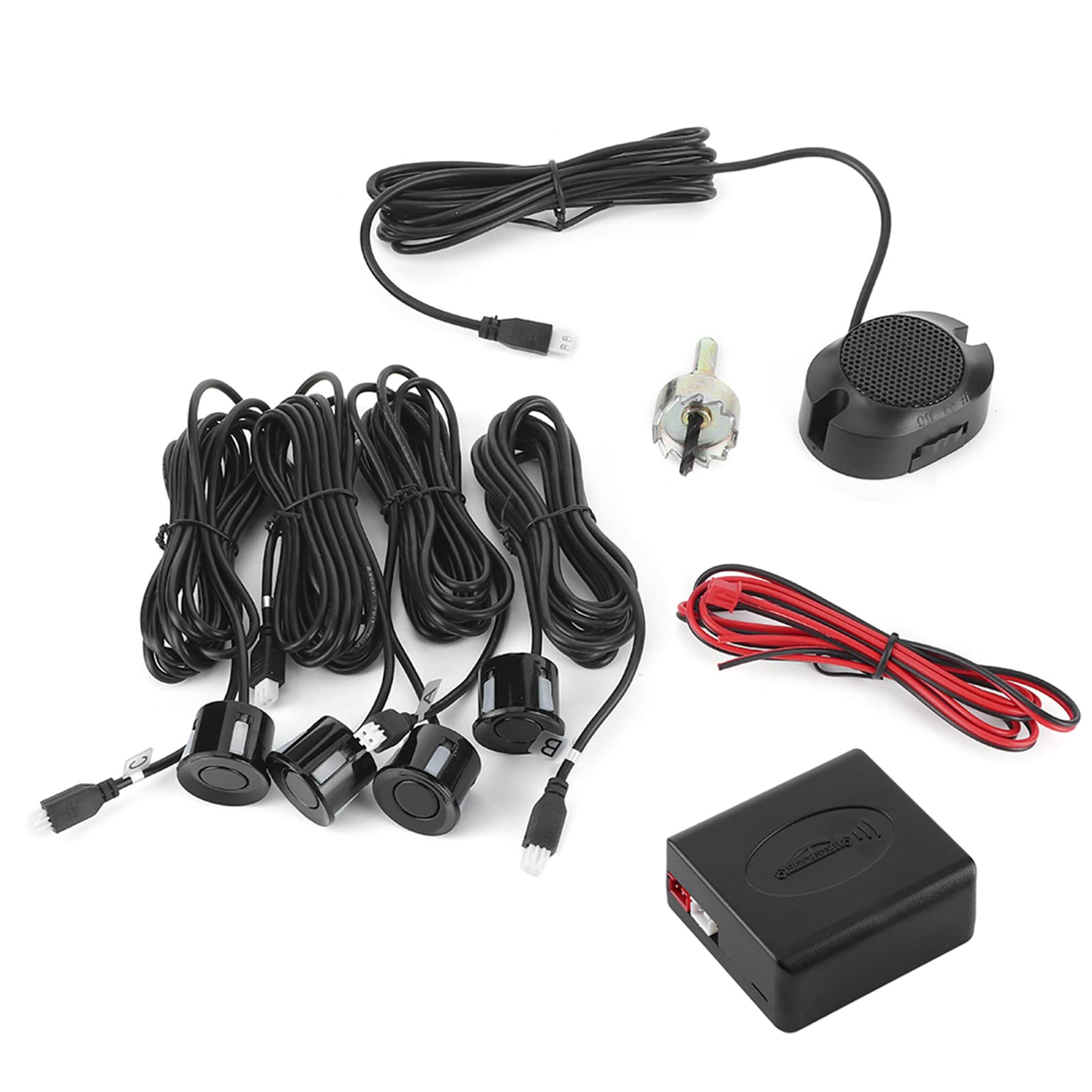Car Reverse Parking Sensor System with Buzzer Alarm & Backup Radar Assistance - Safe Parking Aid Kit for Vehicles | Perfect for Tight Parking Spaces & Nighttime Reversing