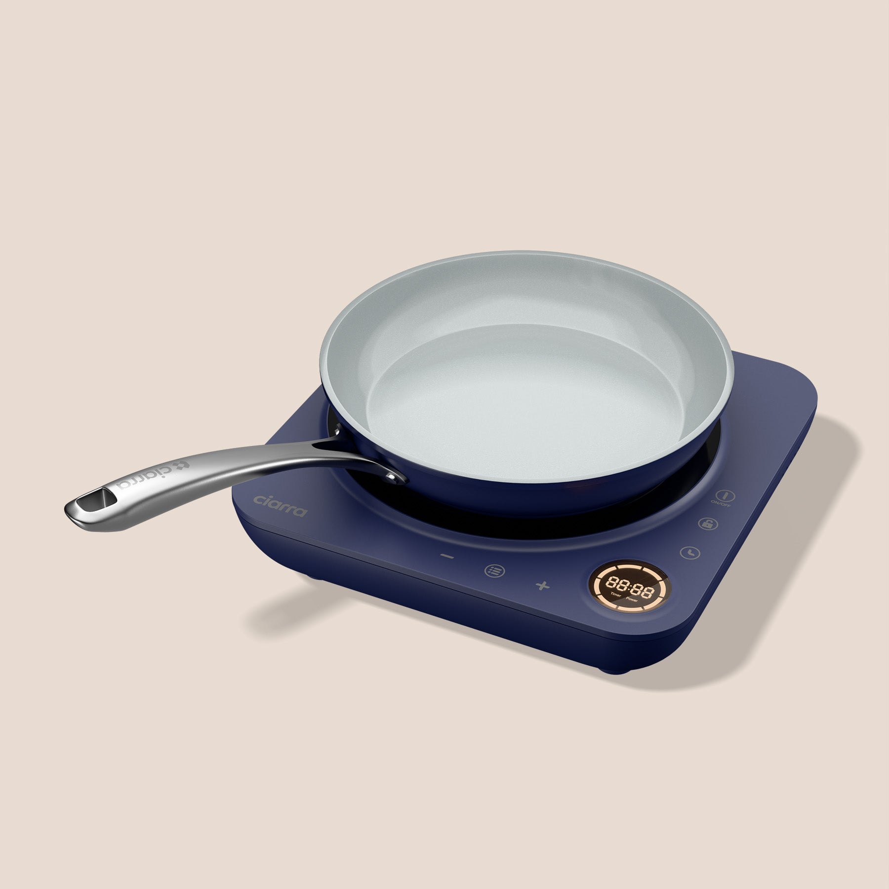 Ciarra Kitchen SparkCook Duo - 2-in-1 Induction Donut Maker & Nonstick Frying Pan Set for Perfect Homemade Donuts - Ideal for Breakfast, Desserts, and Family Cooking Fun