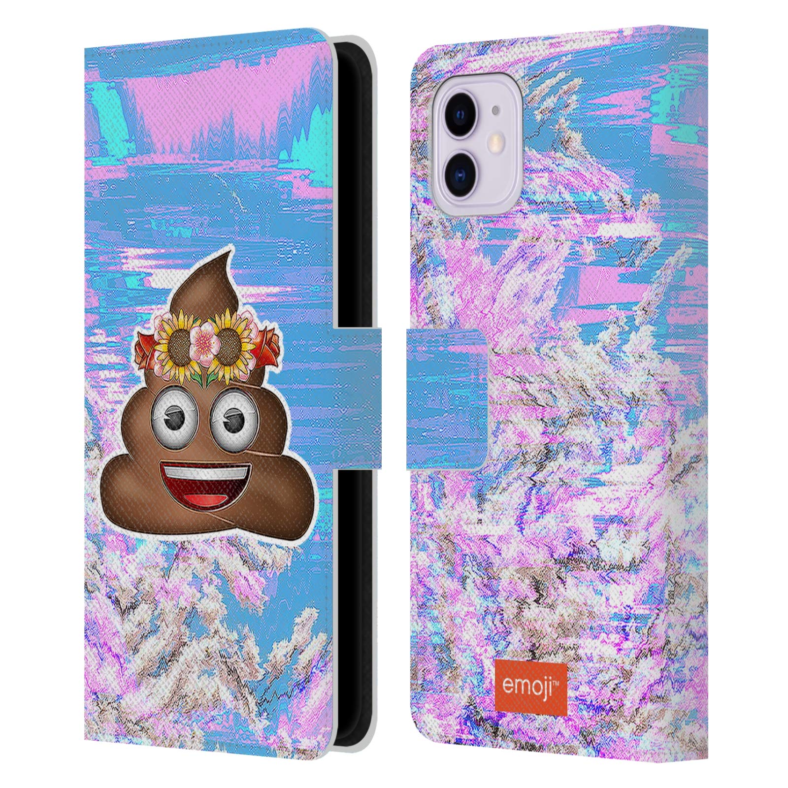Officially Licensed Emoji® Poop Leather Wallet Case for Apple iPhone 11 - Slim Book Cover with Card Slots | Perfect for Everyday Use, Travel & Gift Giving