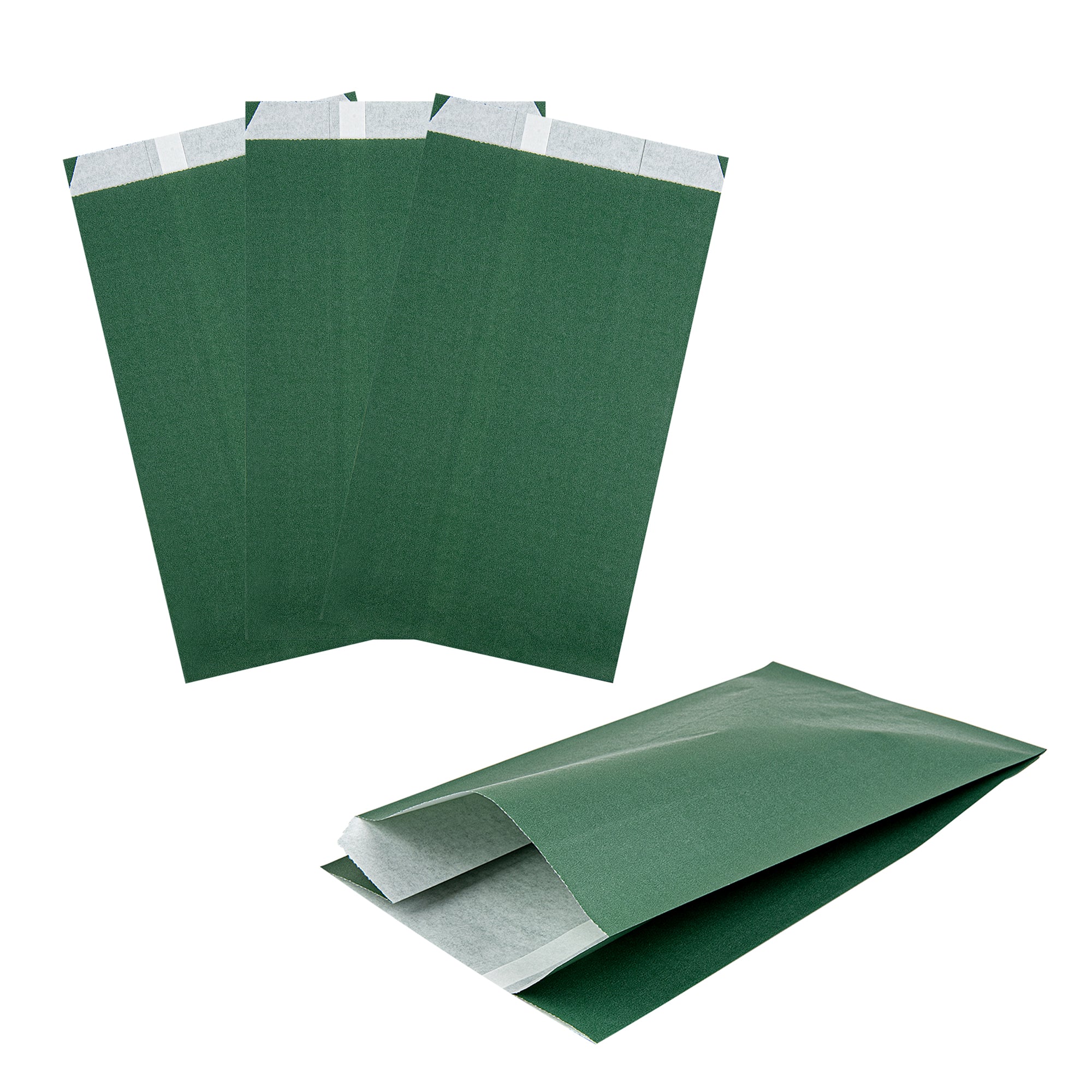 Eco-Friendly Forest Green Paper French Fry Bags | 5
